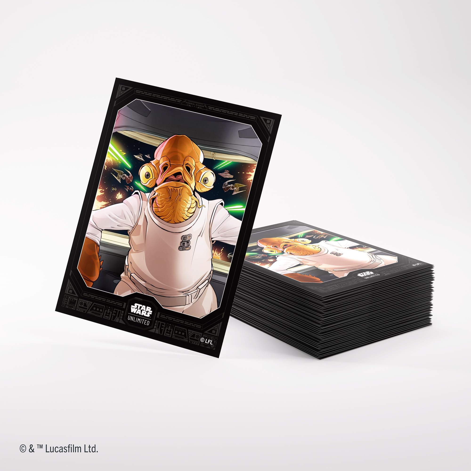 Gamegenic Star Wars: Unlimited Admiral Ackbar Art Sleeves (62 Count) | 66x92mm | Acid-Free 2
