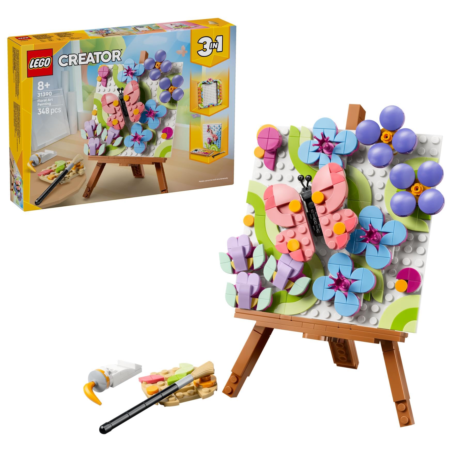 LEGO Creator 3 in 1 Floral Art Decor Painting Toy 31390 | Ages 8+ | 3 Models in 1 1