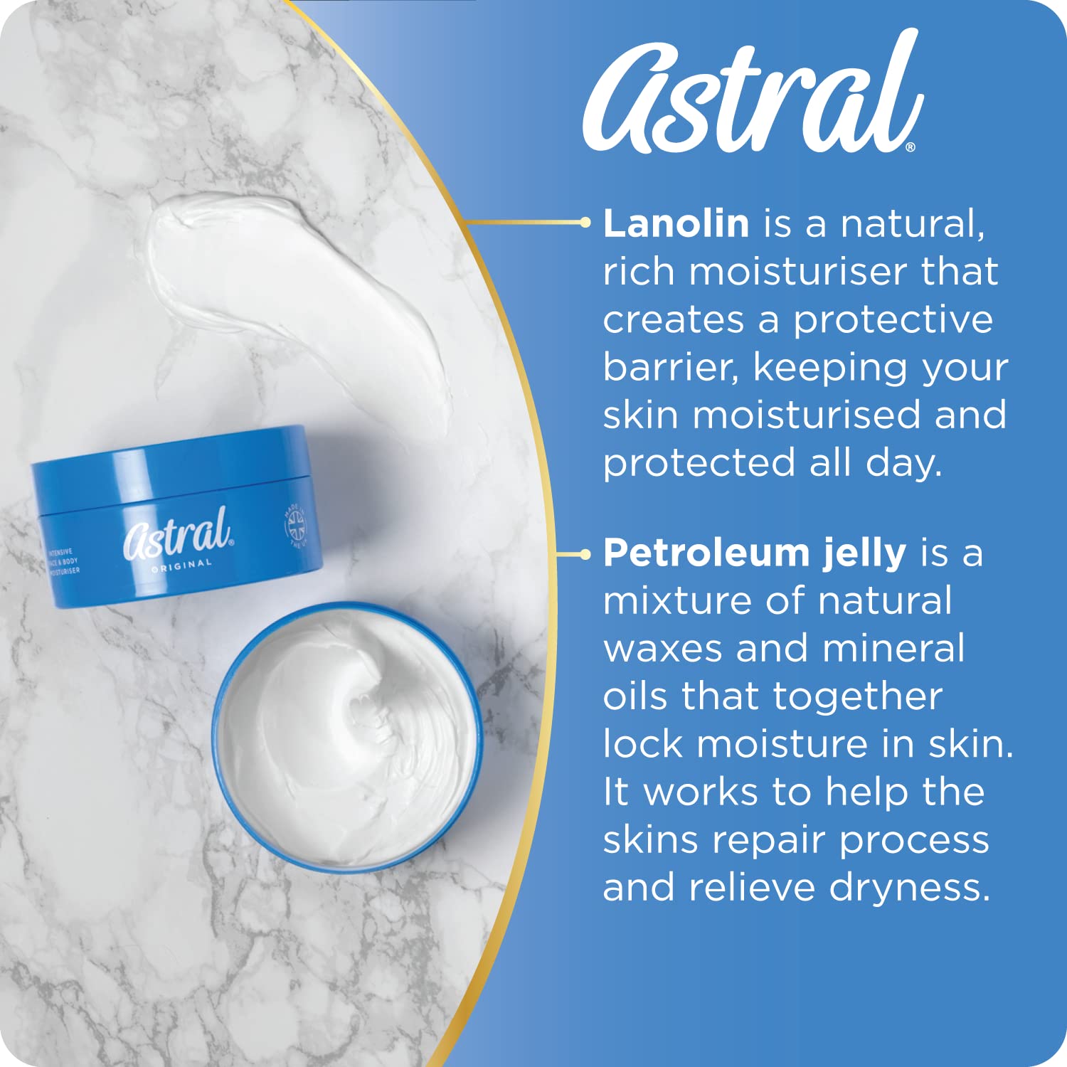 Astral Face & Body Intensive Moisturiser Cream (500ml) 3