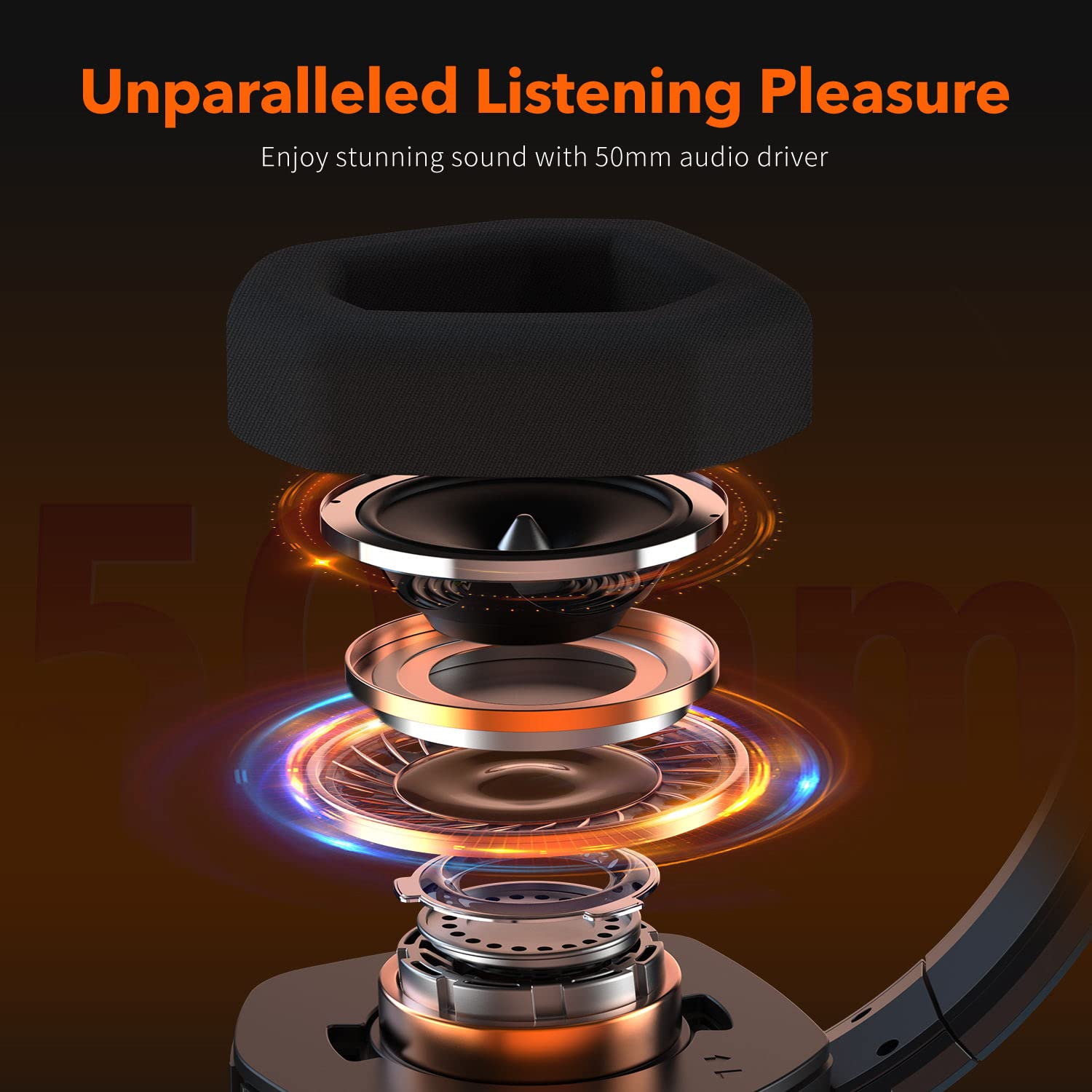 NUBWO N16 Gaming Headset - 50mm Drivers, Noise Cancelling Mic, In-Line Controls | PC, PS4, Xbox One, Switch Compatible 3