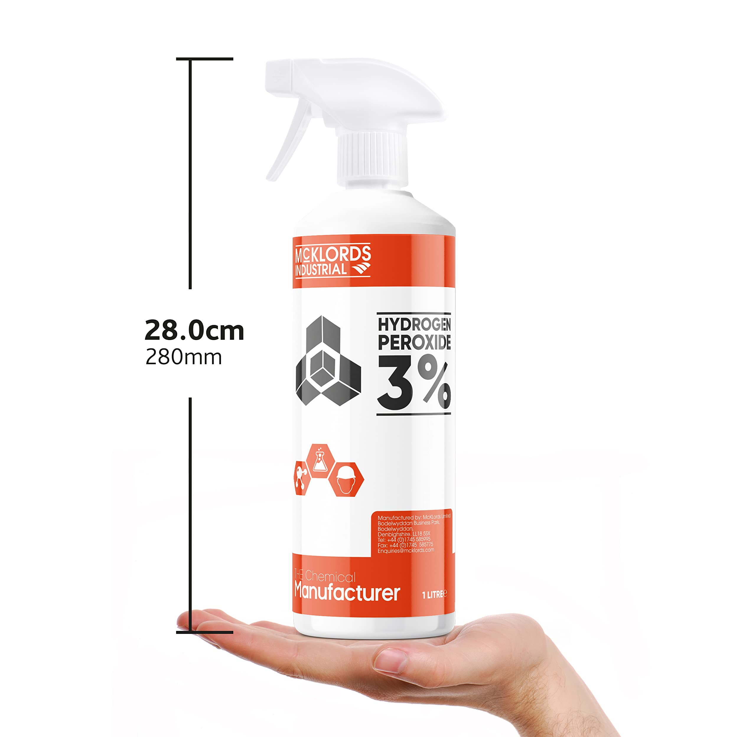 McK LORDS All-Purpose Cleaner - 3% Hydrogen Peroxide Solution | 1 Litre Liquid