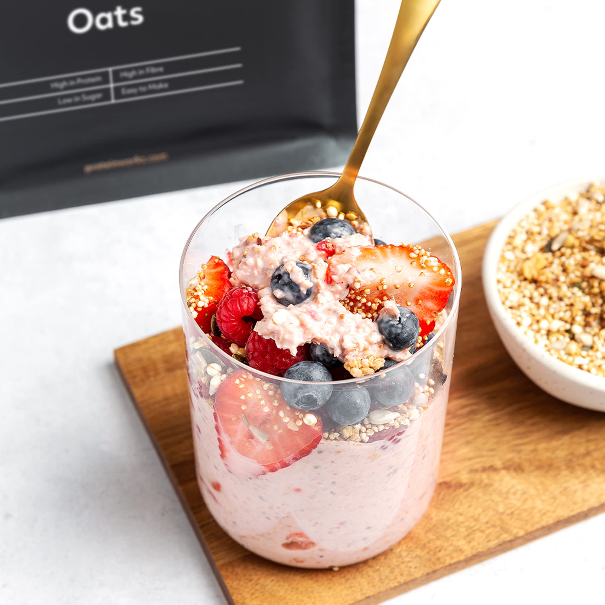 Protein Works Overnight Oats - Summer Berries High Protein Breakfast, 500 g 6