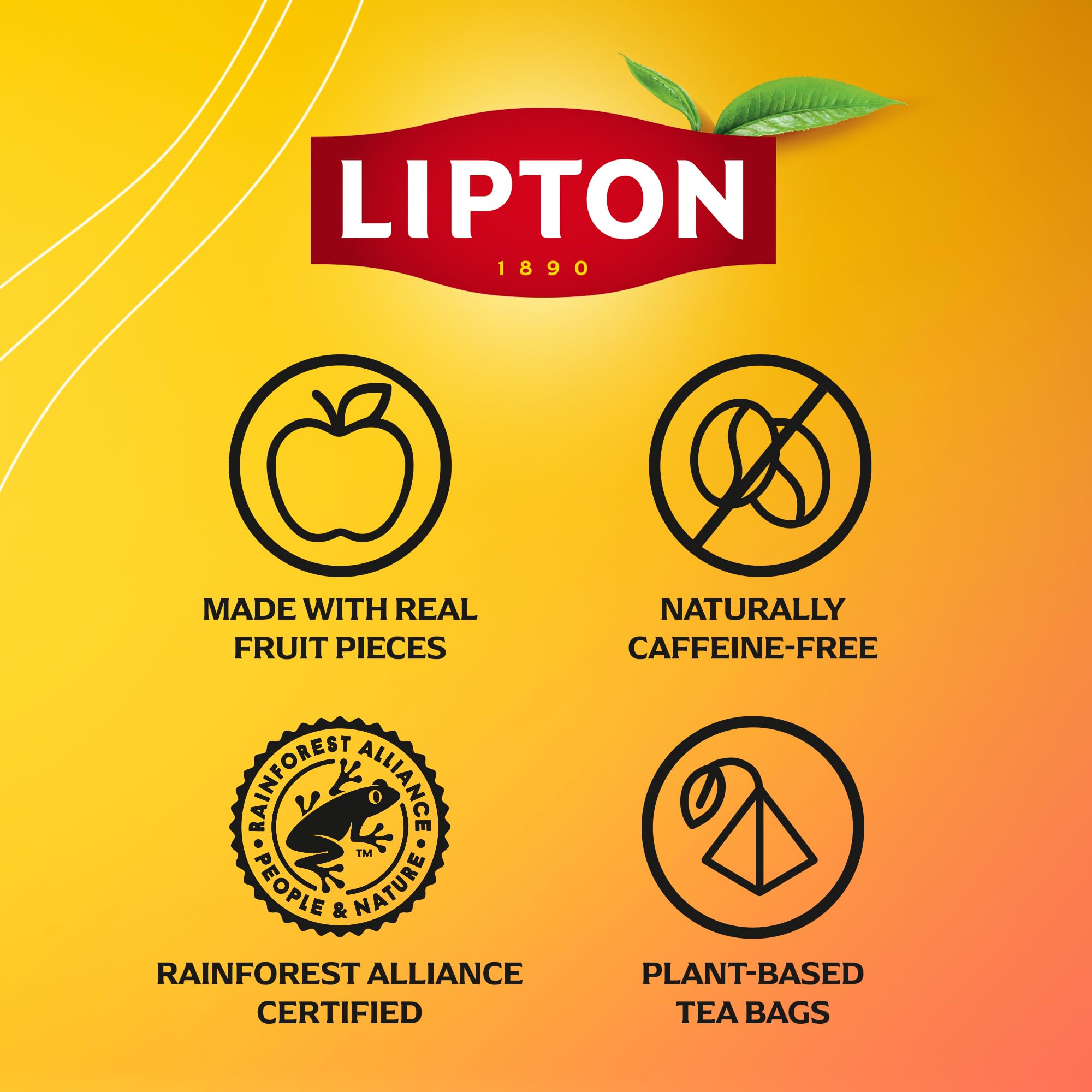 Lipton - Peach Paradise Fruit Infusion Herbal Tea Bags 5