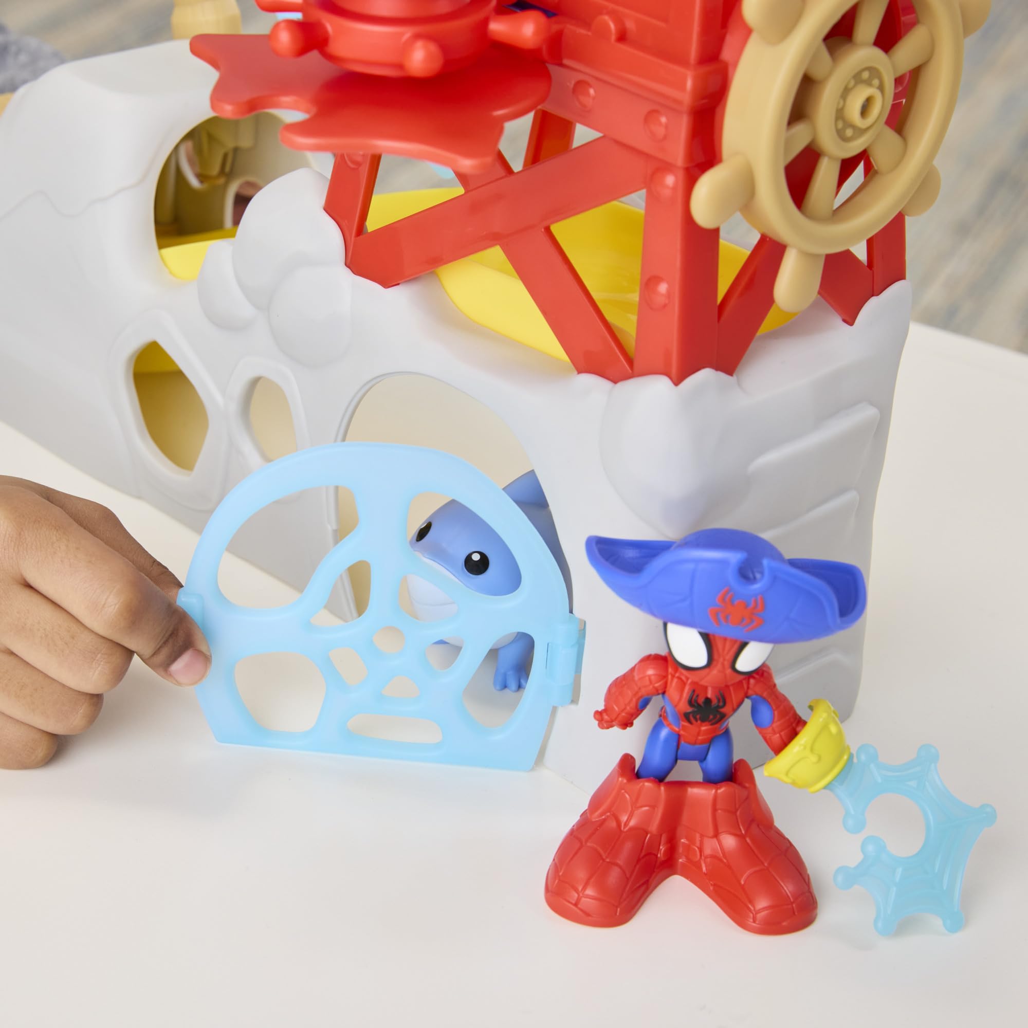 Marvel Spidey and his Amazing Friends Water-Webs Spidey Island Playset with 2 Figures - Ages 3+ 7