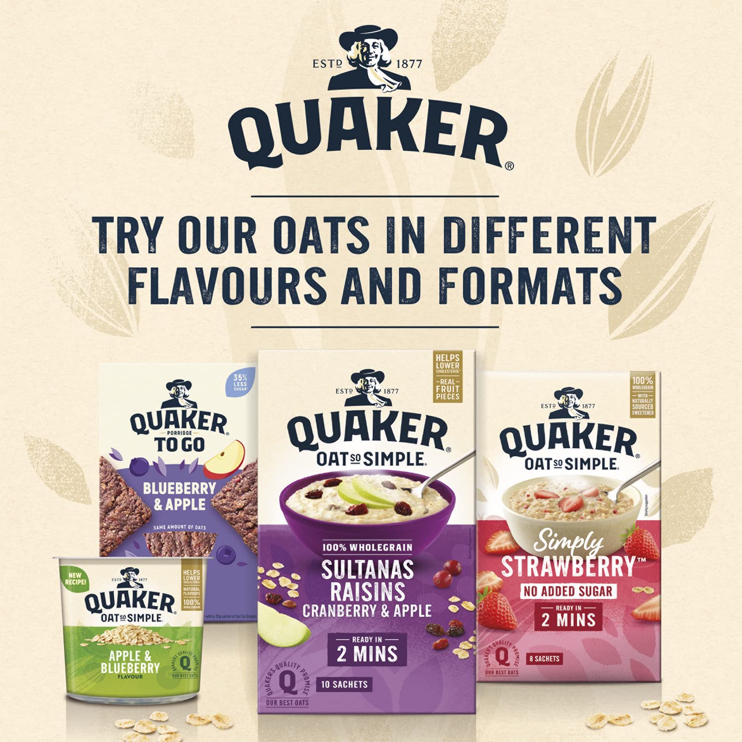 Quaker Oat So Simple Heaps of Fruit Banana and Strawberry Flavour Porridge, 8 x 58g Sachets 3