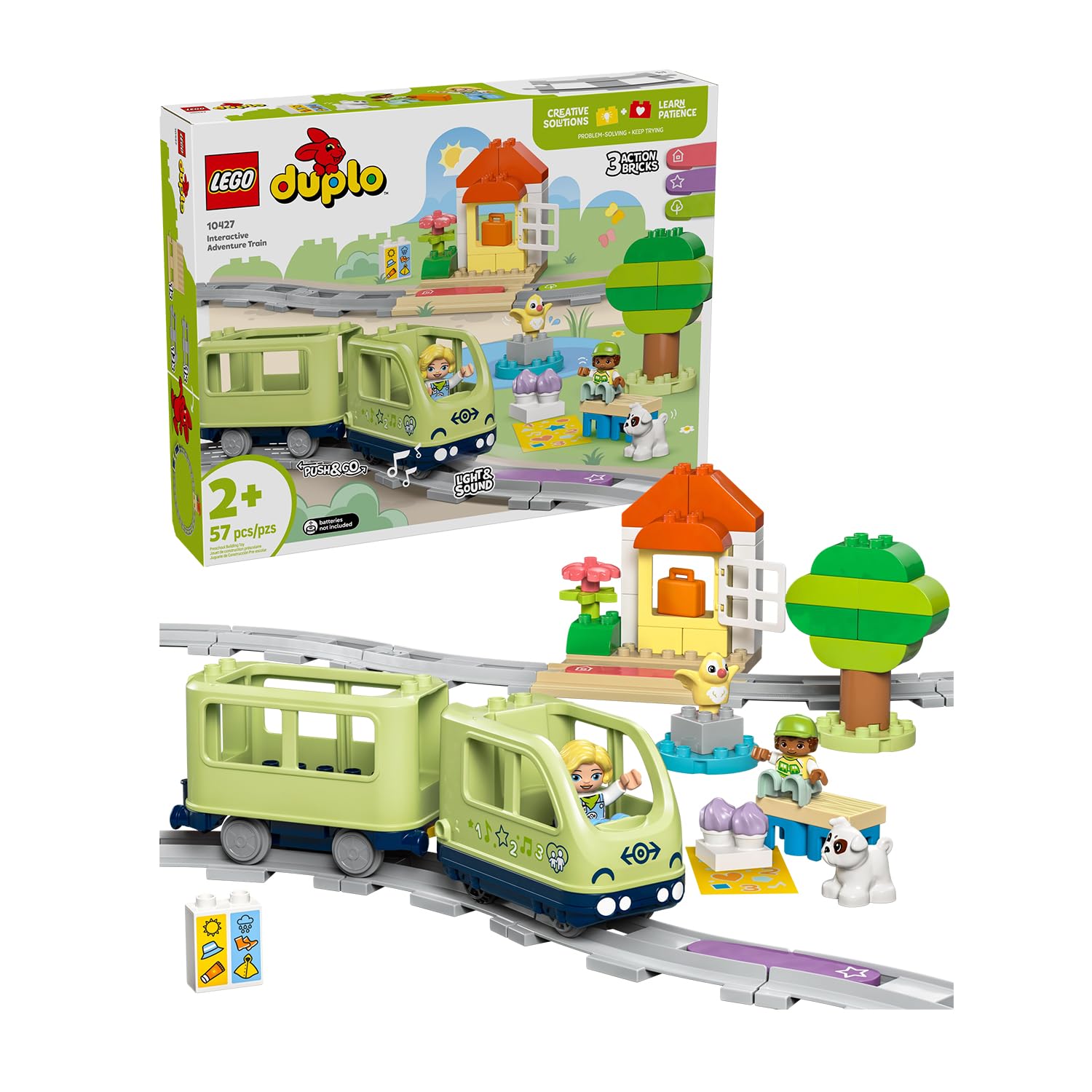 LEGO DUPLO Interactive Adventure Train Set - Educational Building Toy for Toddlers 2+ 1