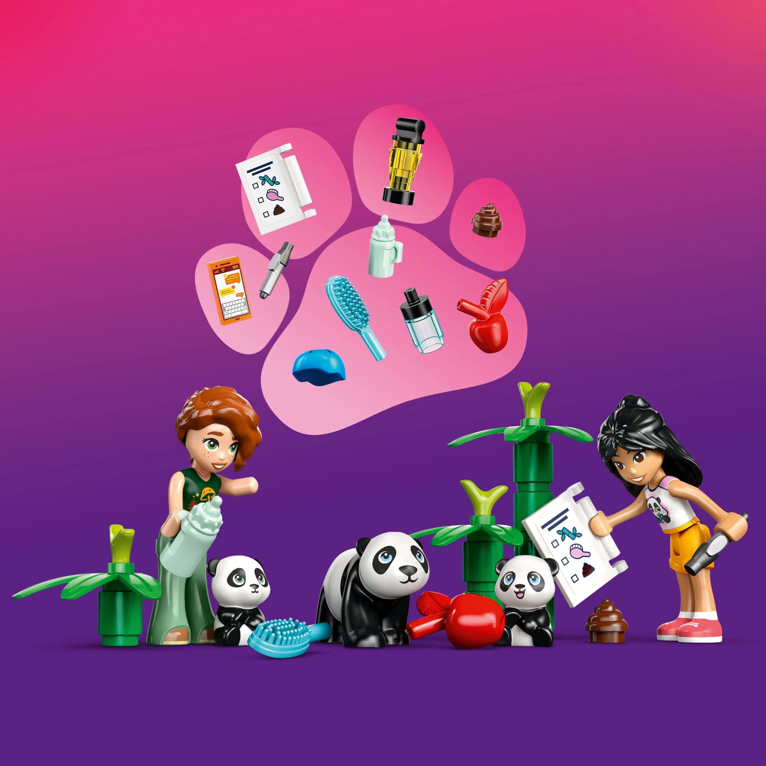 LEGO Friends Panda Sanctuary Animal Care Playset with Tree House, Quad Bike, 2 Mini Dolls & 3 Panda Figures - 243 Pieces 12