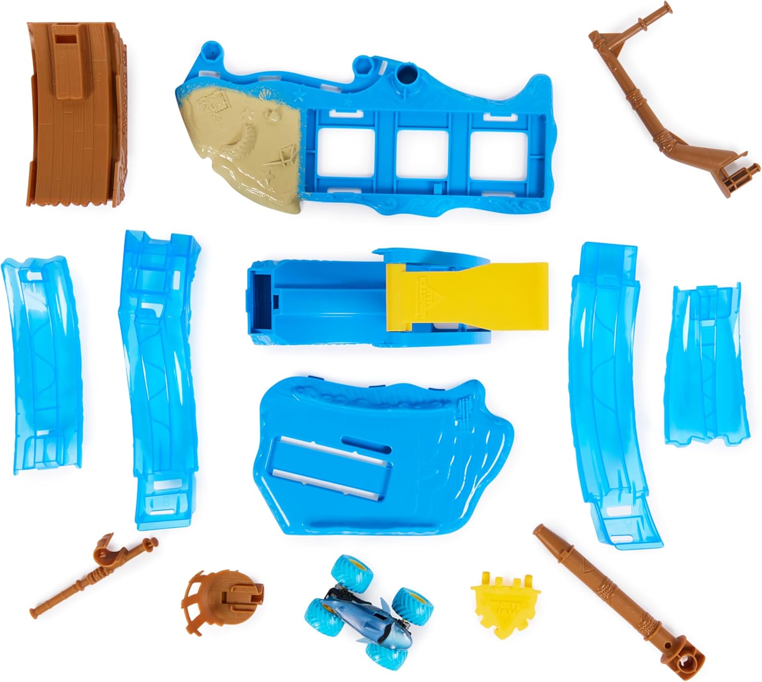 Monster Jam Megalodon Loop of Doom Stunt Playset - 1:64 Scale with Exclusive Die-Cast Truck 2