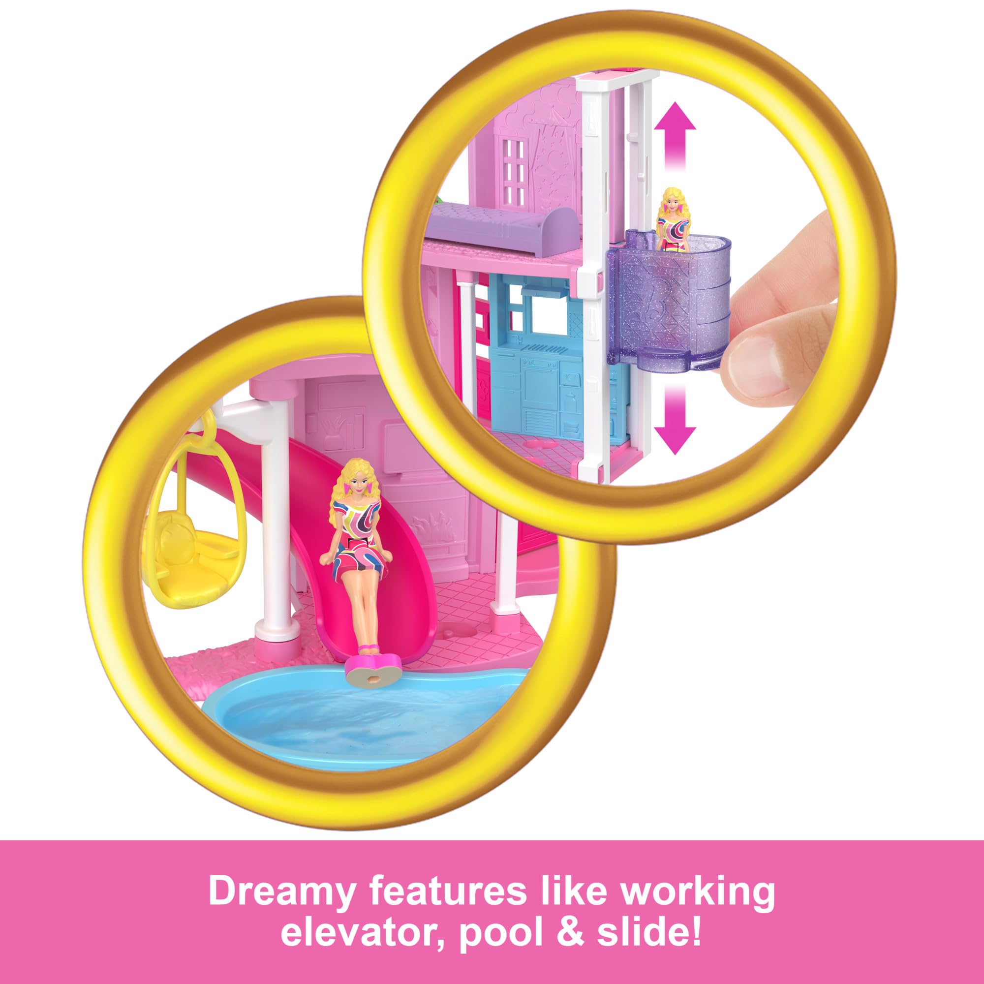 Mini BarbieLand Doll House Playset - 1.5-inch Surprise Doll with Pet, Ages 4+ 9