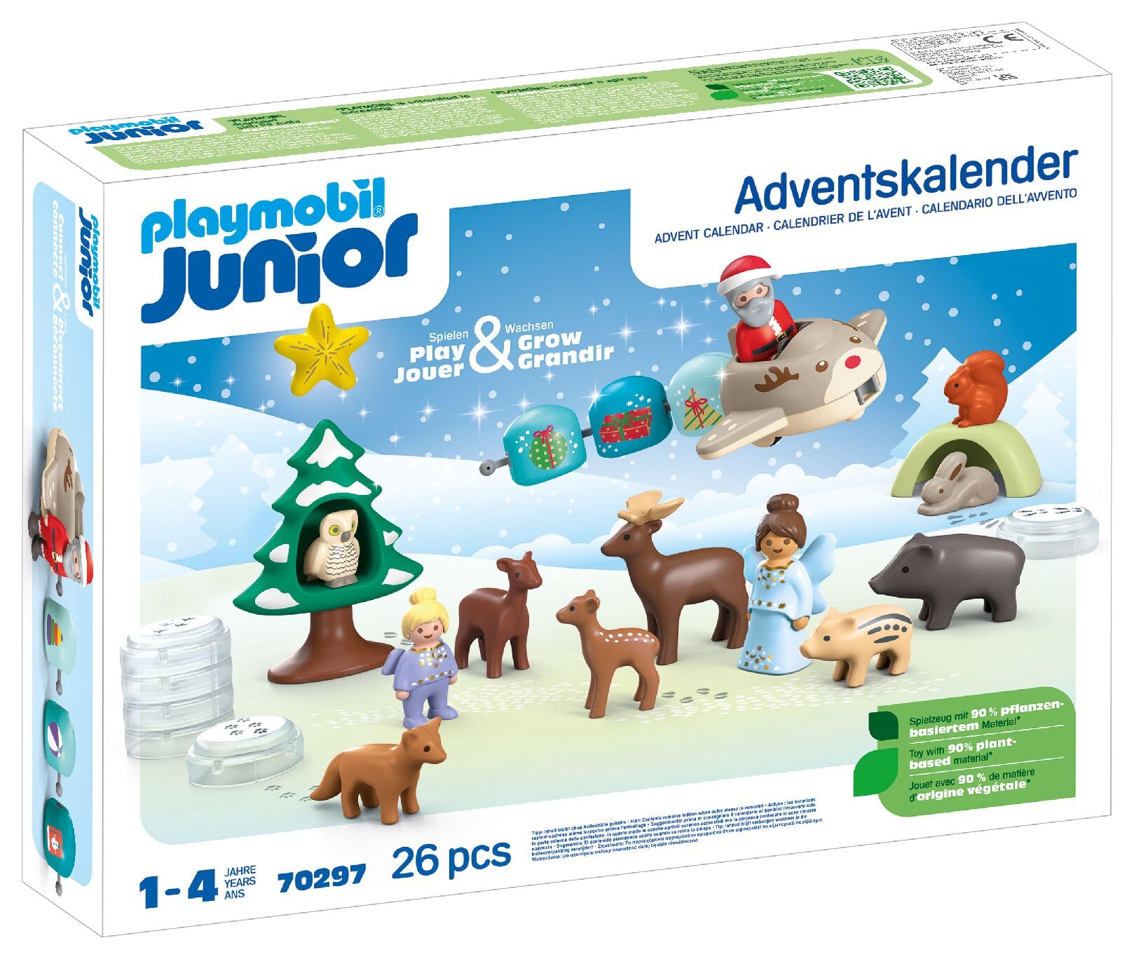 Playmobil 70297 Advent Calendar: Snowy Christmas Playset for Toddlers Ages 1+ 4