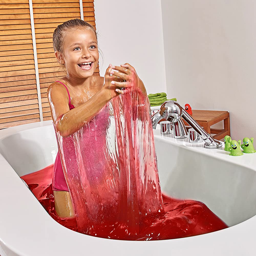 ZIMPLI Eco Slime Baff Red - 1 Bath or 4 Play Uses, Magically Turns Water into Gooey Slime 9
