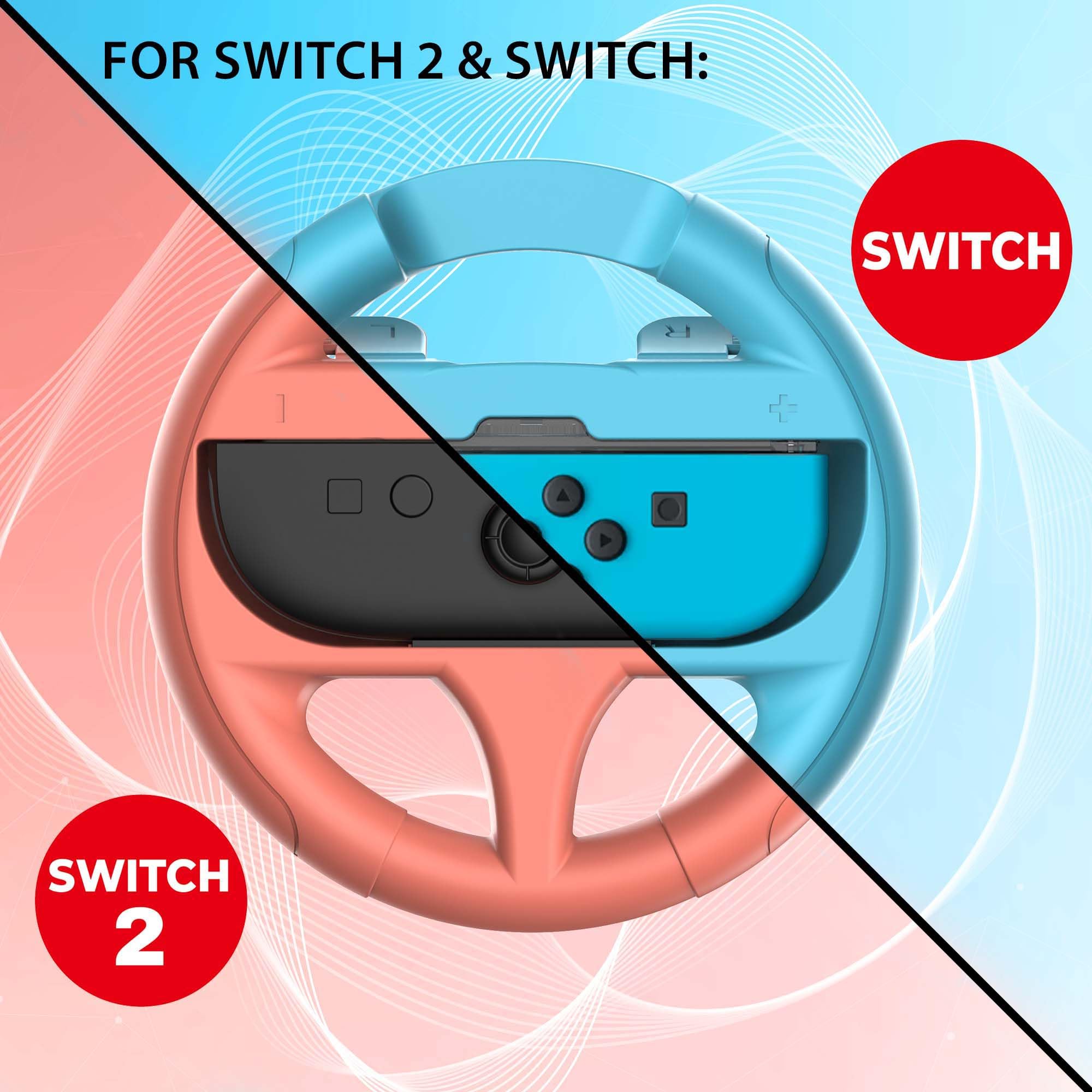 Subsonic - Pack of 2 Steering Wheels for Nintendo Switch and Switch 2 Joy-Con 9