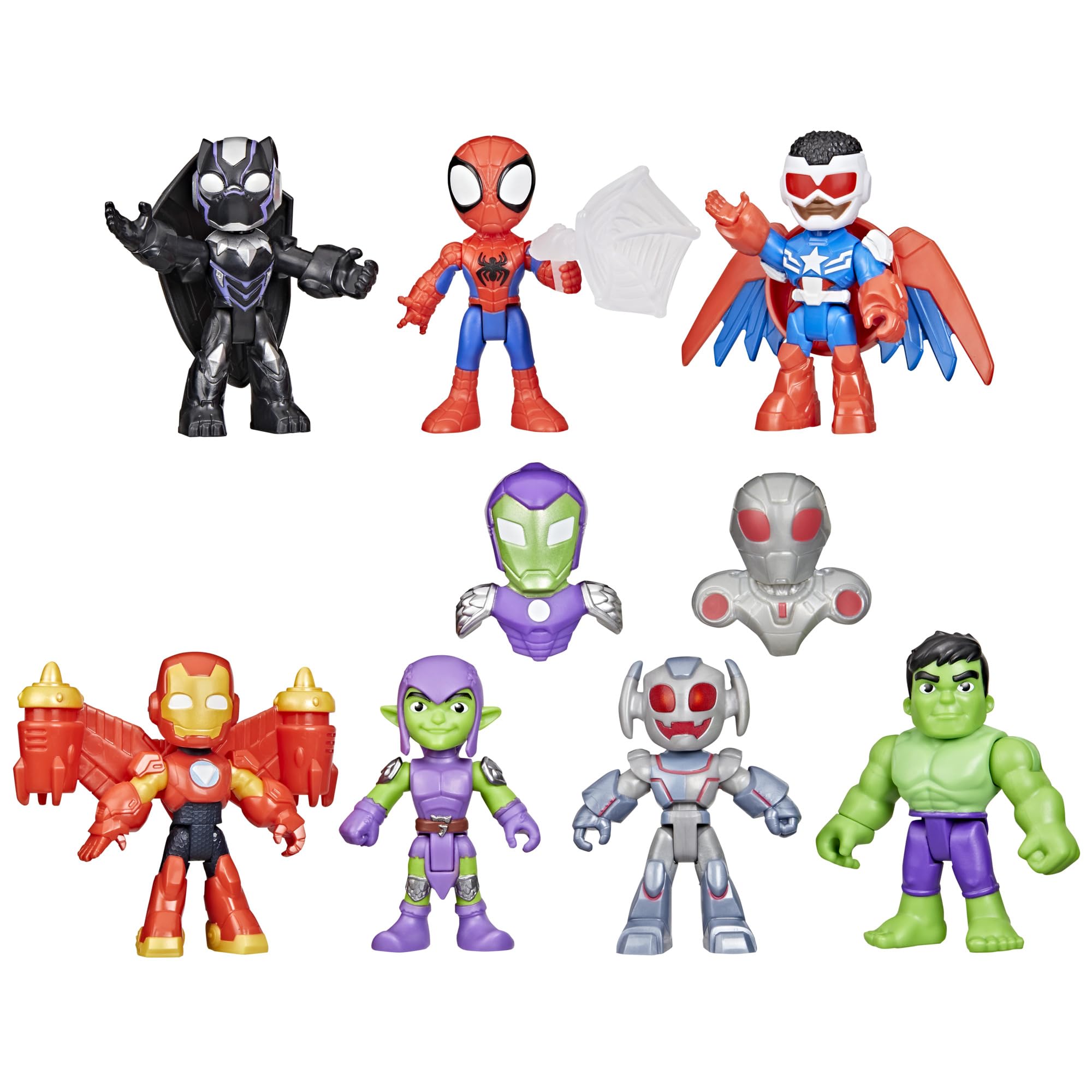 Spidey and Iron Man: Avengers Team-Up! Action Figure Set - 7-Piece Marvel Toy Collection for Kids 6