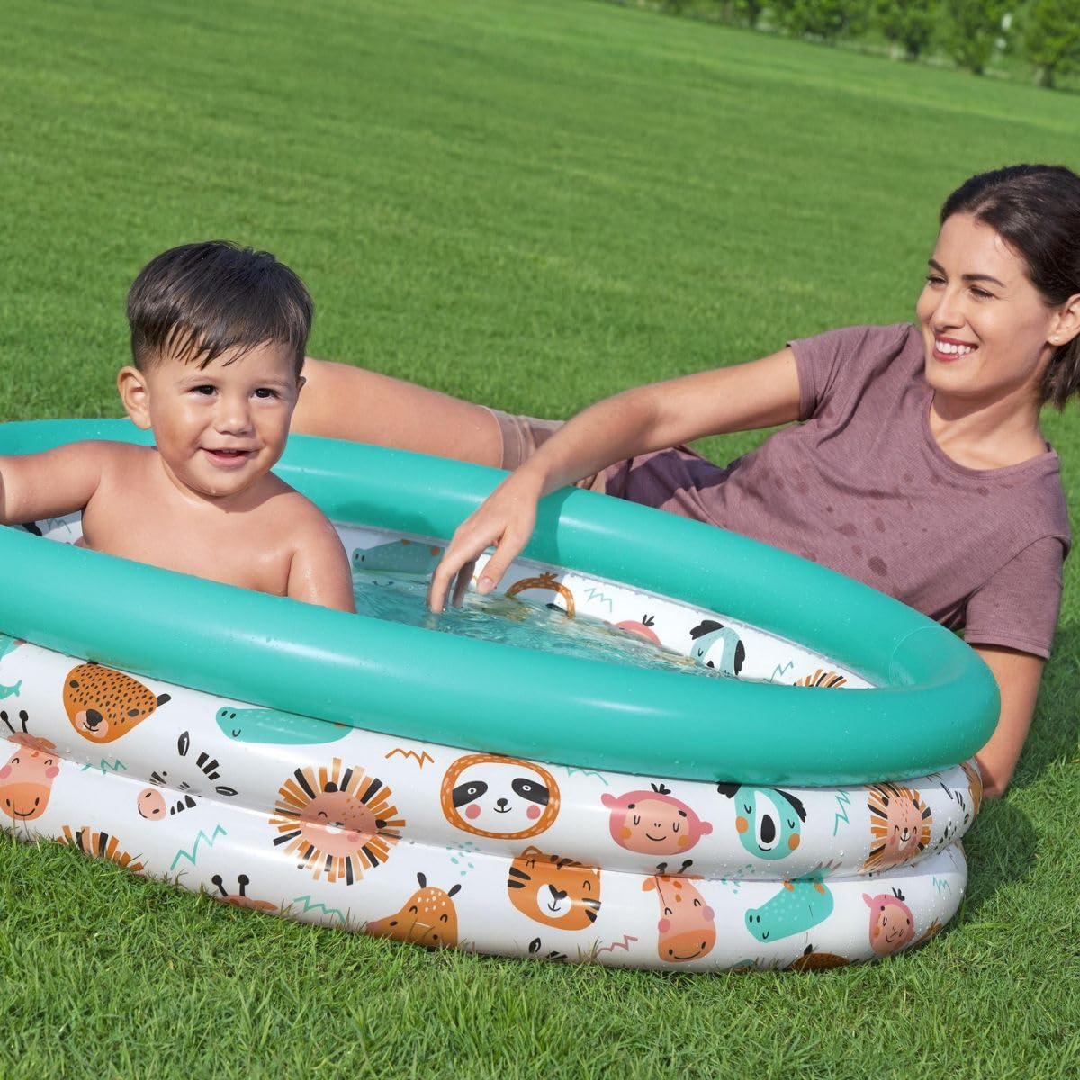 Bestway Safari Pals Kids Paddling Pool - Inflatable Pool for Ages 2+ 6
