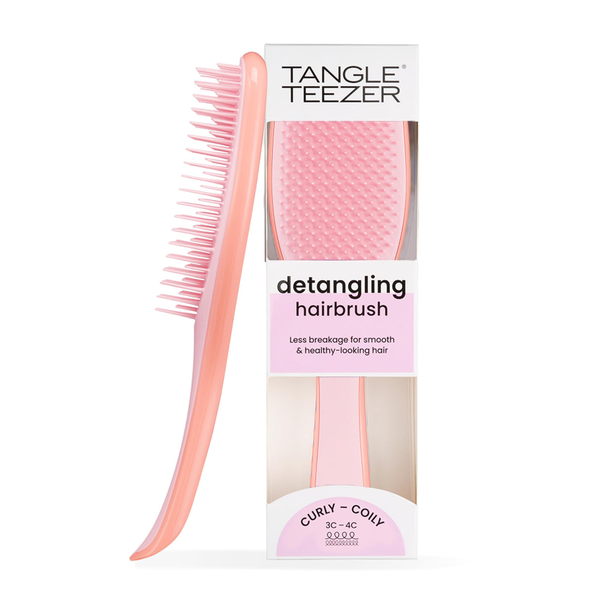 Tangle Teezer Naturally Curly Ultimate Detangler Hairbrush - Detangles 3C-4C Curls, Minimizes Frizz, Gentle on Scalp