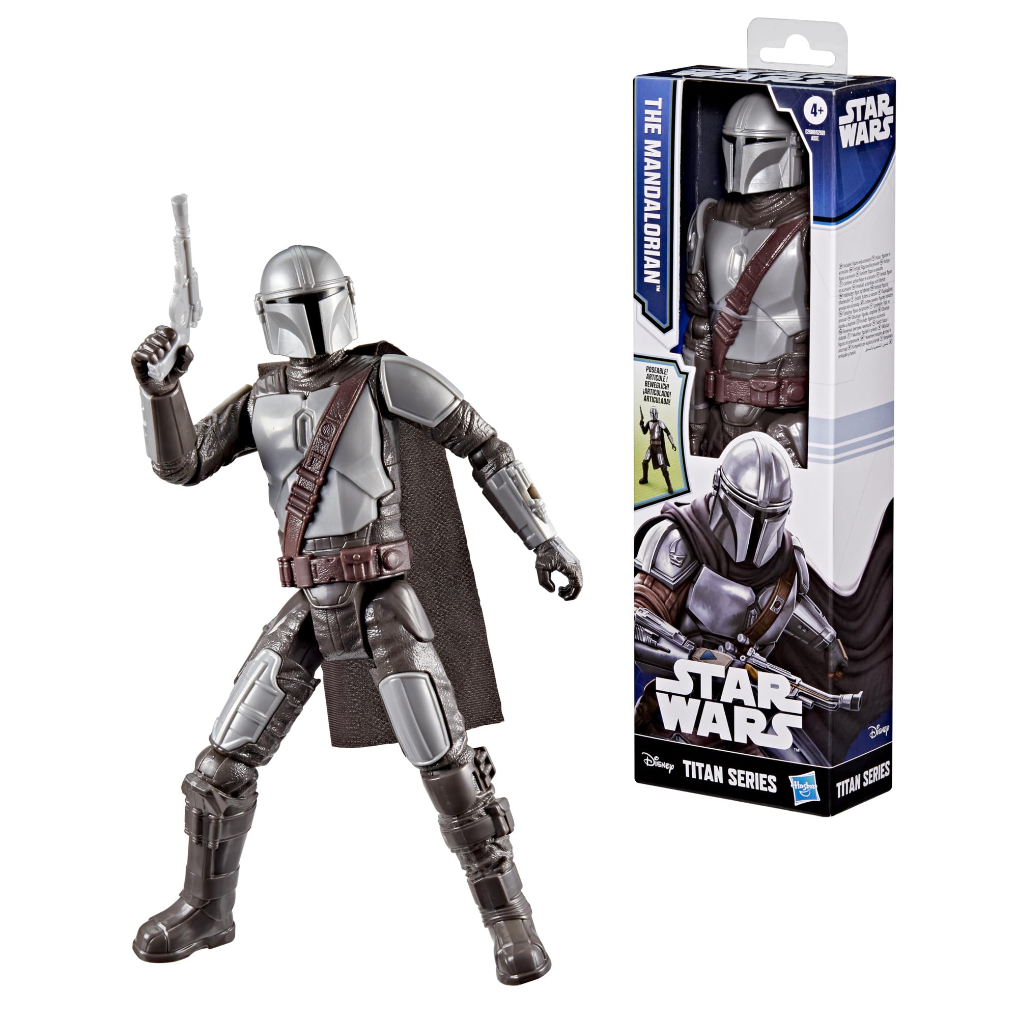 Star Wars Titan Series The Mandalorian Action Figure - 12 Inch Scale | 9 Points of Articulation