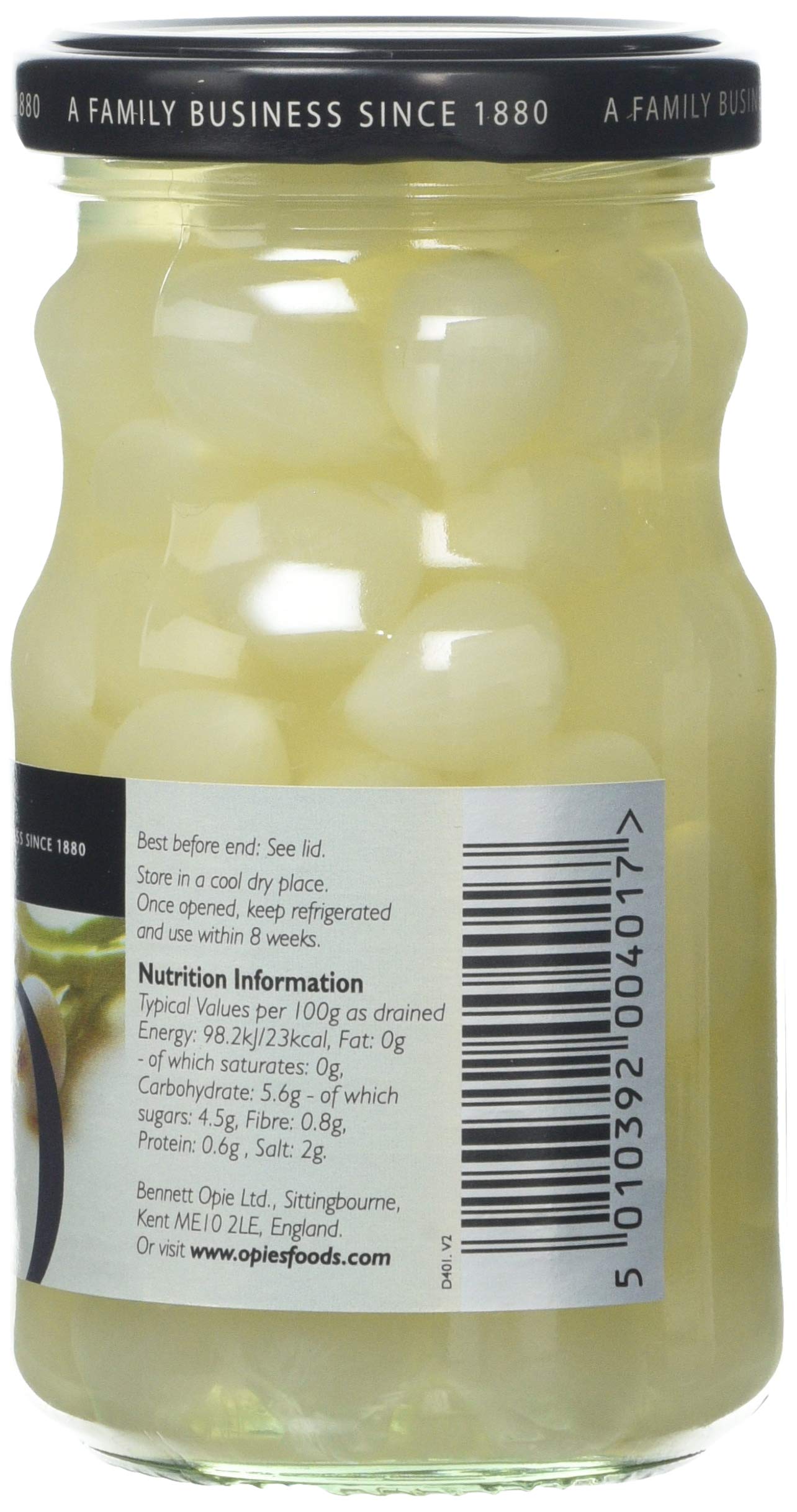 Opies Cocktail Onions in Vinegar 227g - Pickled Silverskin Onions for Martinis & Garnishes 2