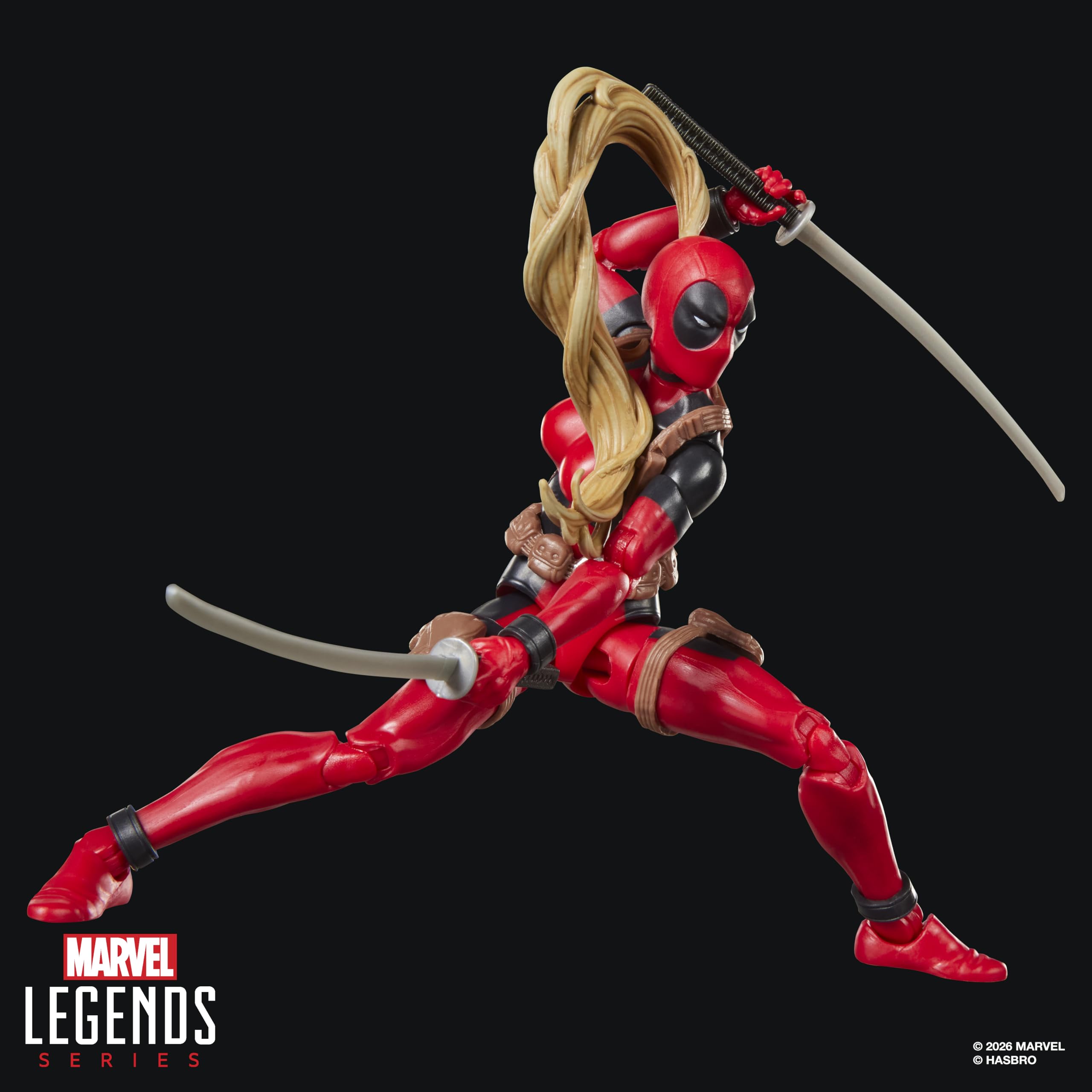 Marvel Lady Deadpool Action Figure - 15cm Scale, Multicolor, Includes 5 Accessories & Build-A-Figure Part 5
