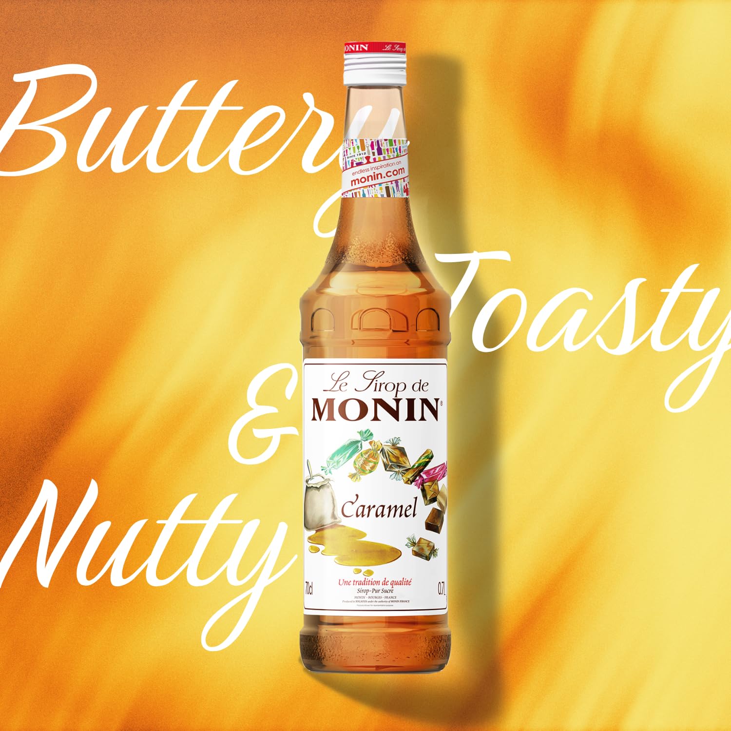 Monin Premium Caramel Syrup - 700ml Bottle | Vegan, Natural Flavours 7