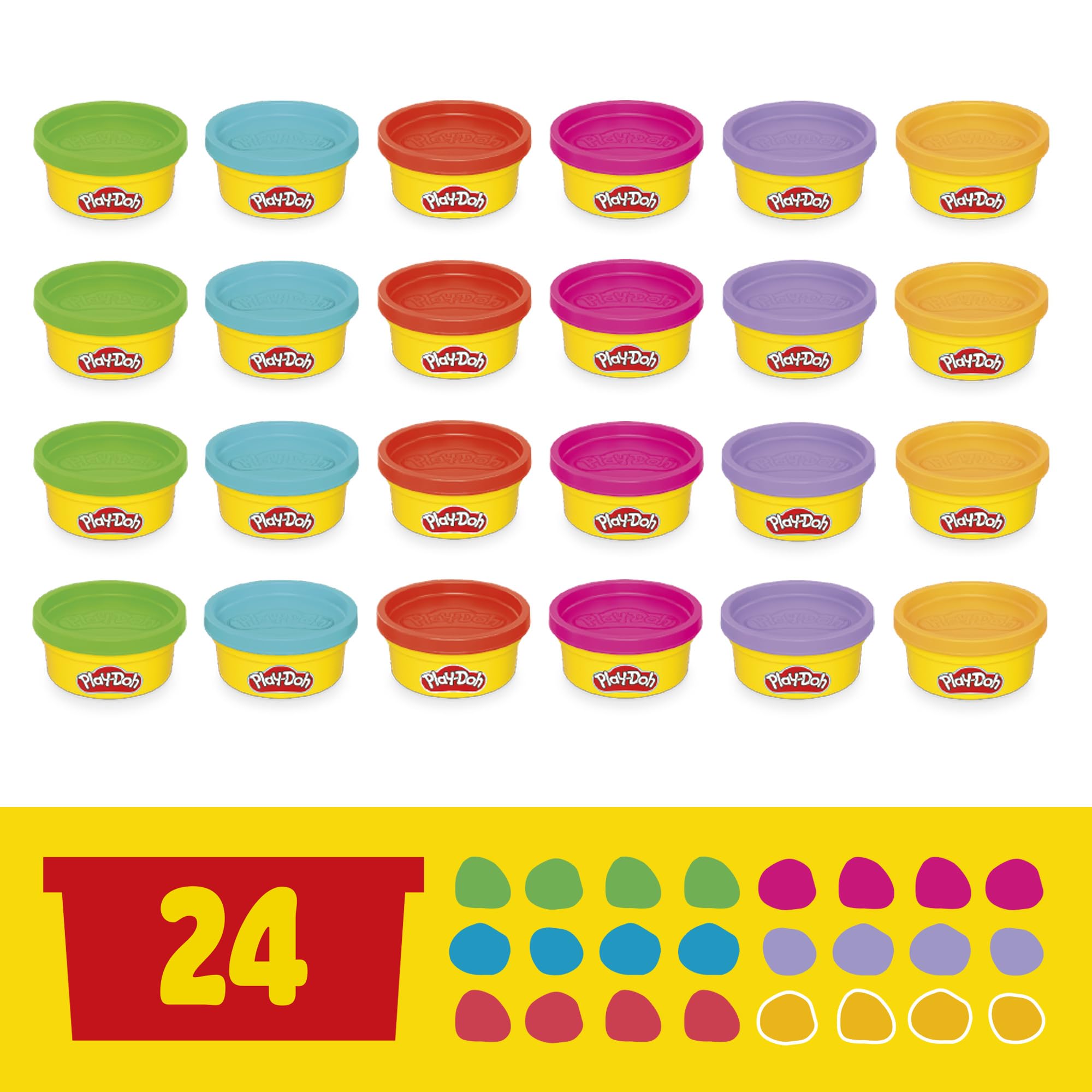 Play-Doh Party Favour Pack of 24 Cans with Cutters | Non-Toxic Modelling Clay for Ages 3+ 9