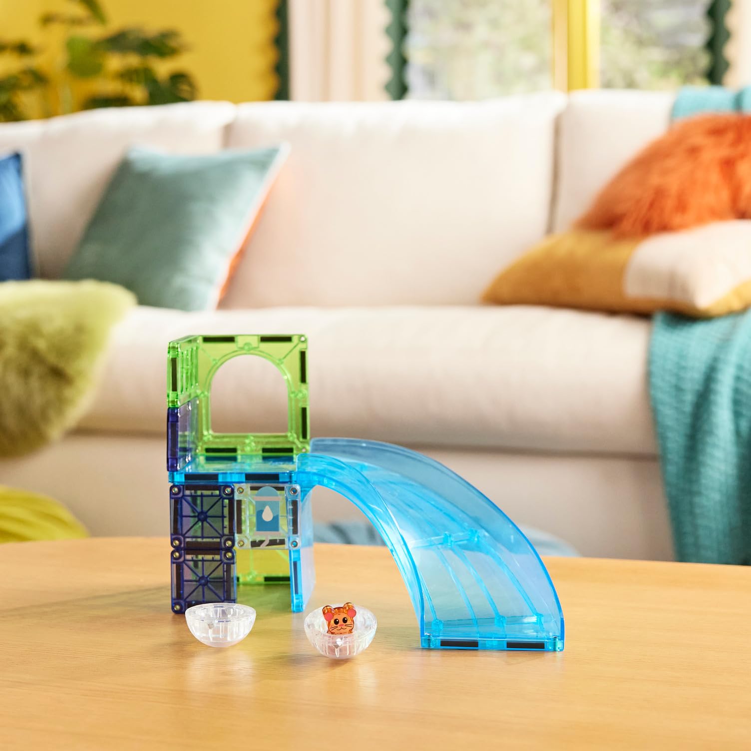 MAGNA-TILES® Hamster Ball 13-Piece Magnetic Construction Set - Rolling Play & Build for Ages 3+ 7