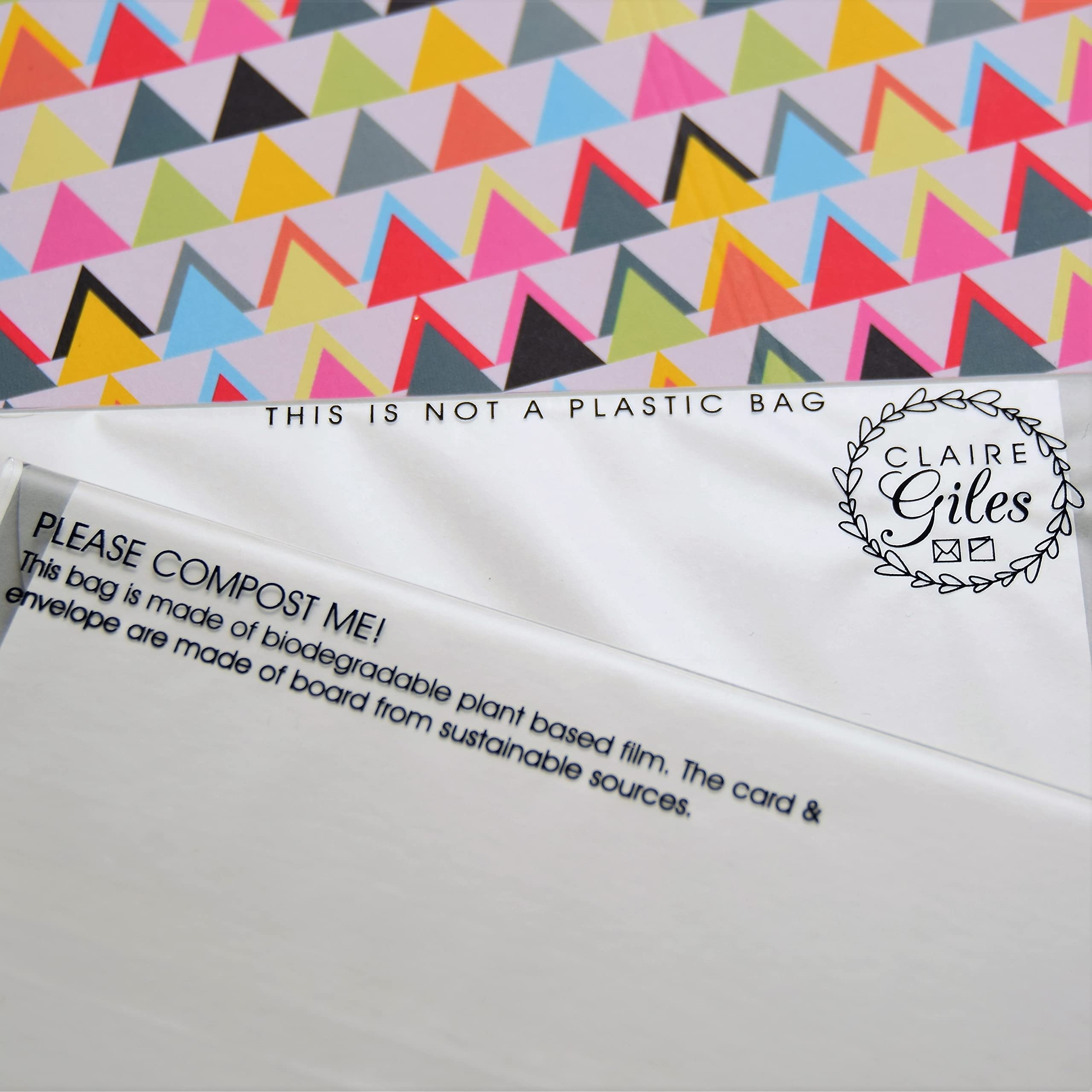 Claire Giles Greeting Cards - Dotty Age 50 Birthday Card with Colourful Pompoms | 150x150mm 5