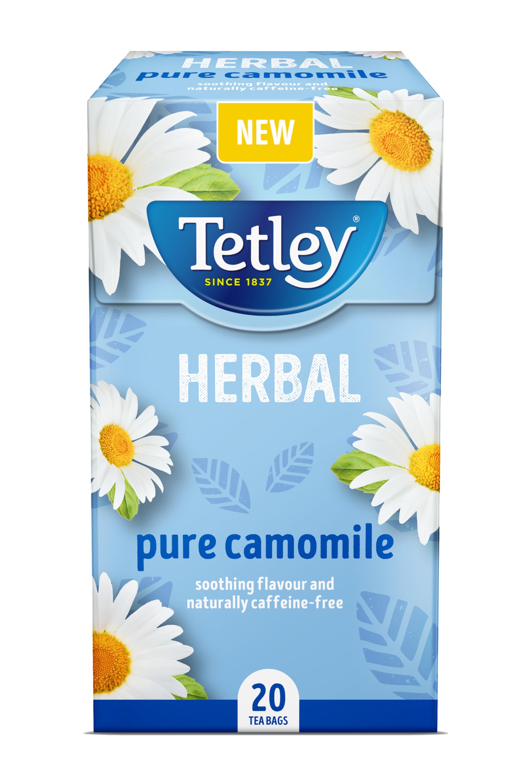 Tetley Pure Camomile Herbal Tea - 4 Boxes of 20 Teabags (80 Total), Naturally Caffeine-Free 1