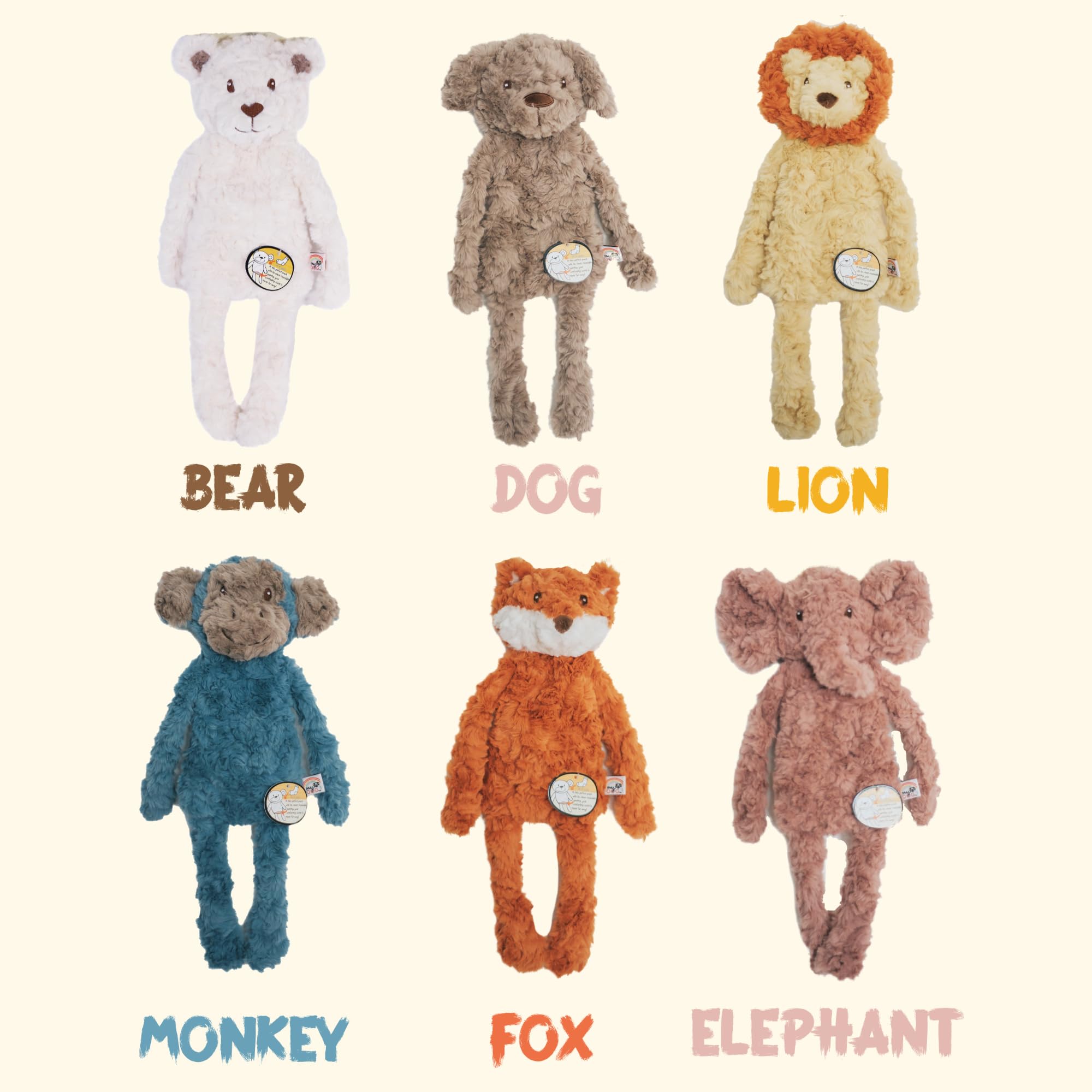 Rosewood My Dog Luxury Soft Plush Monkey Toy - Stuff-Free Comforting & Calming Dog Toy, 40cm 7