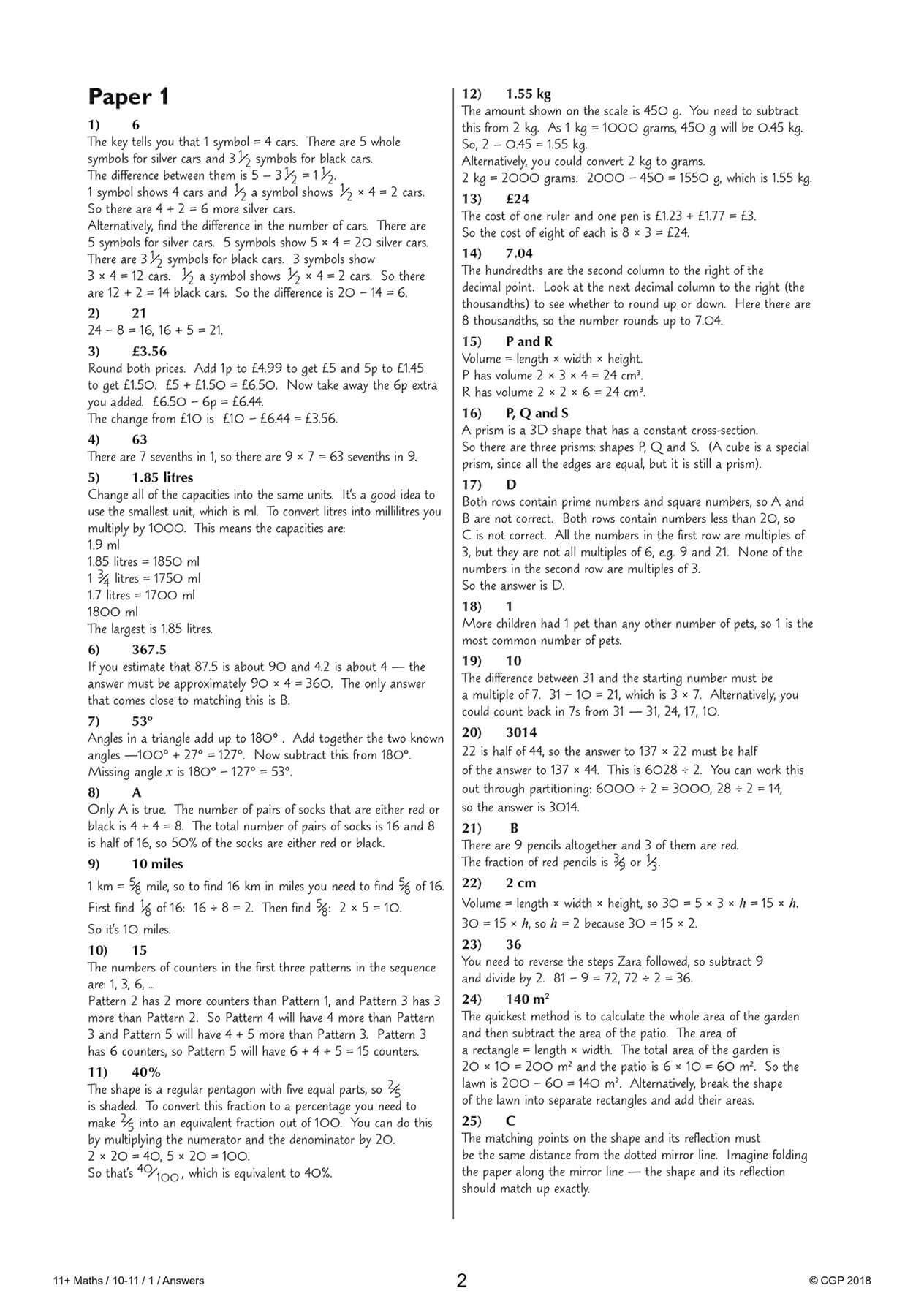 CGP 11+ GL Maths Practice Papers - Ages 10-11 | Pack 1 | Includes Parents' Guide & Online Edition 7