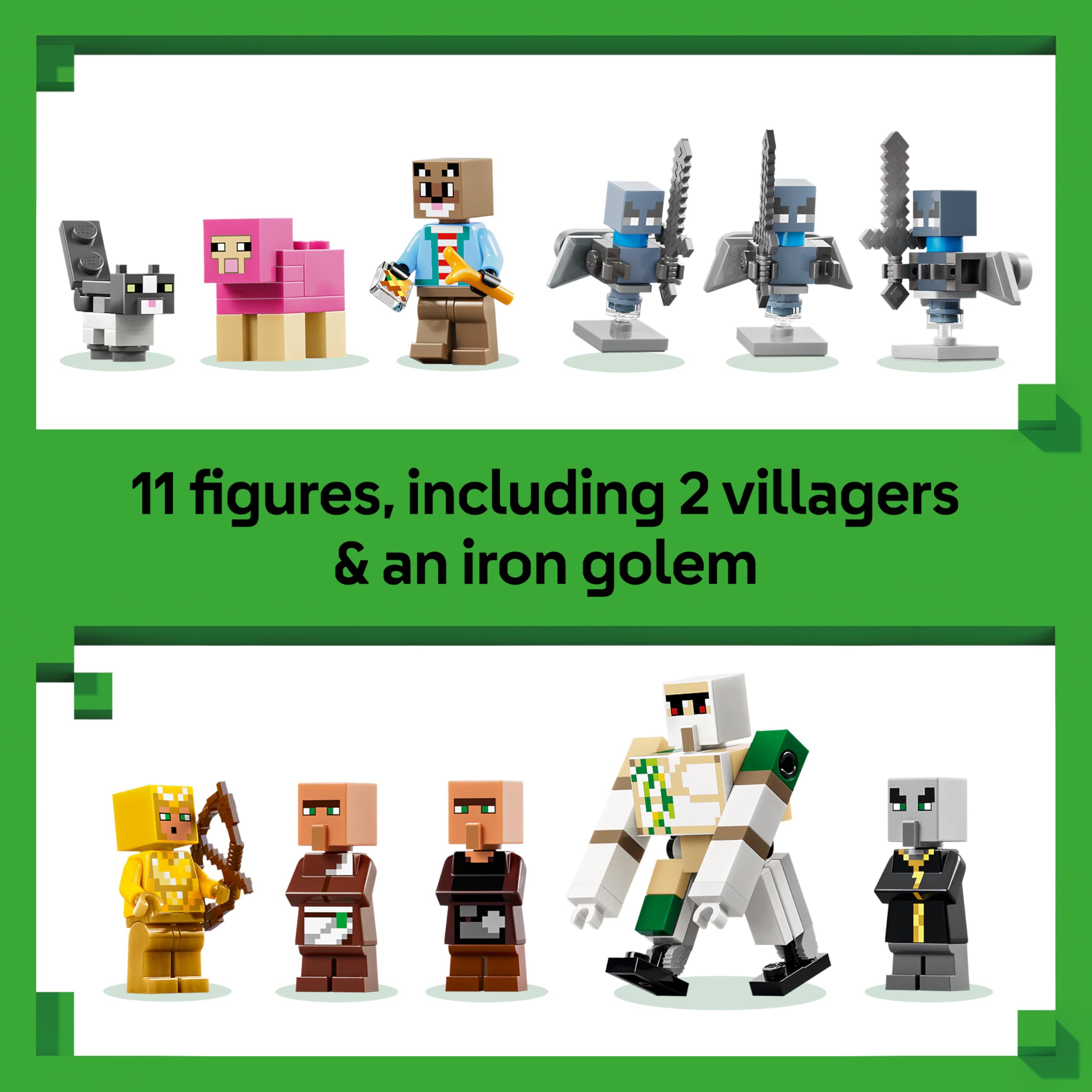 LEGO Minecraft Evoker Village Attack Building Set - 11 Figures, 3 Locations, Ages 9+ 6