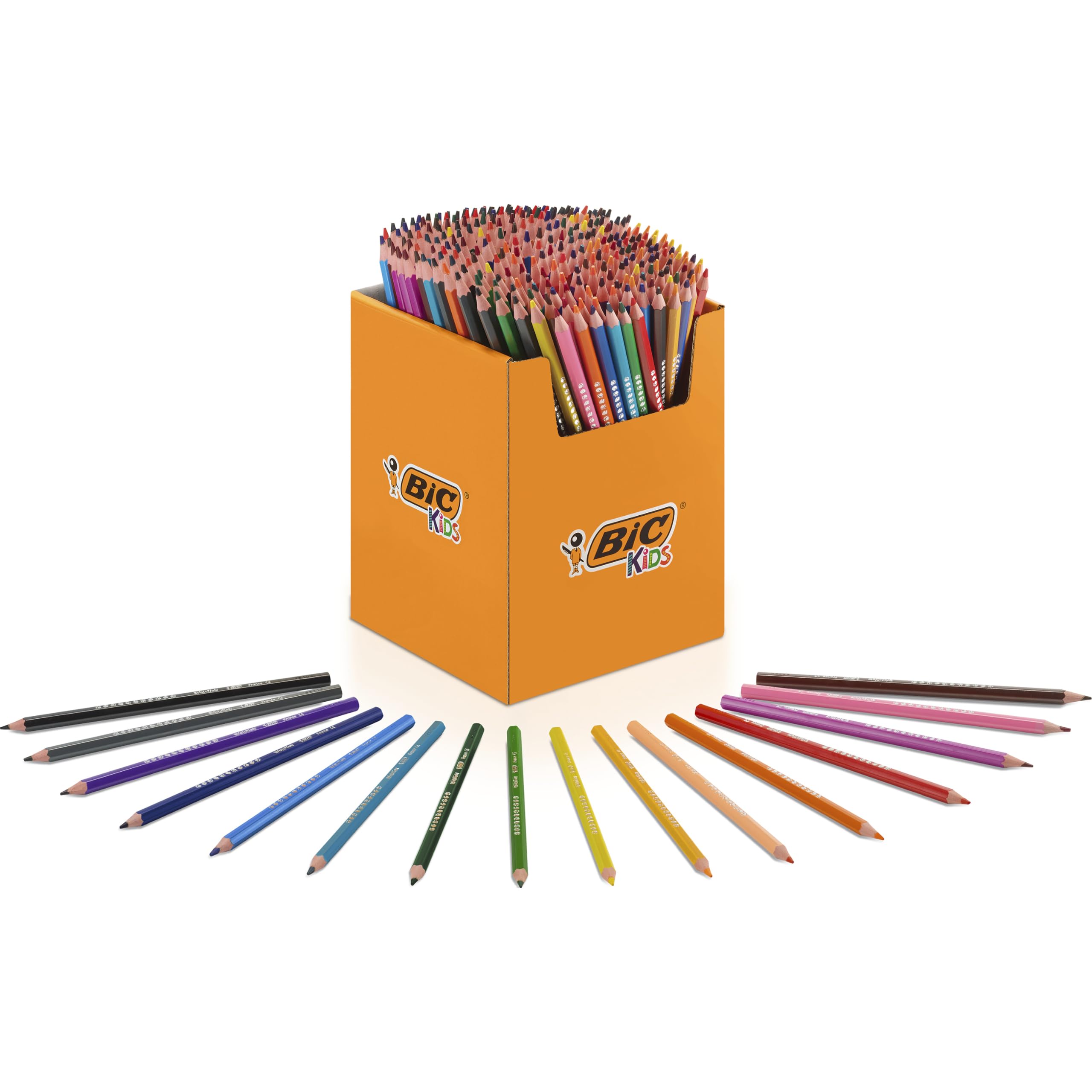 BIC Kids Evolution Ecolutions Coloured Pencils - 288 Pack | Wood-Free | Hexagonal Grip 1