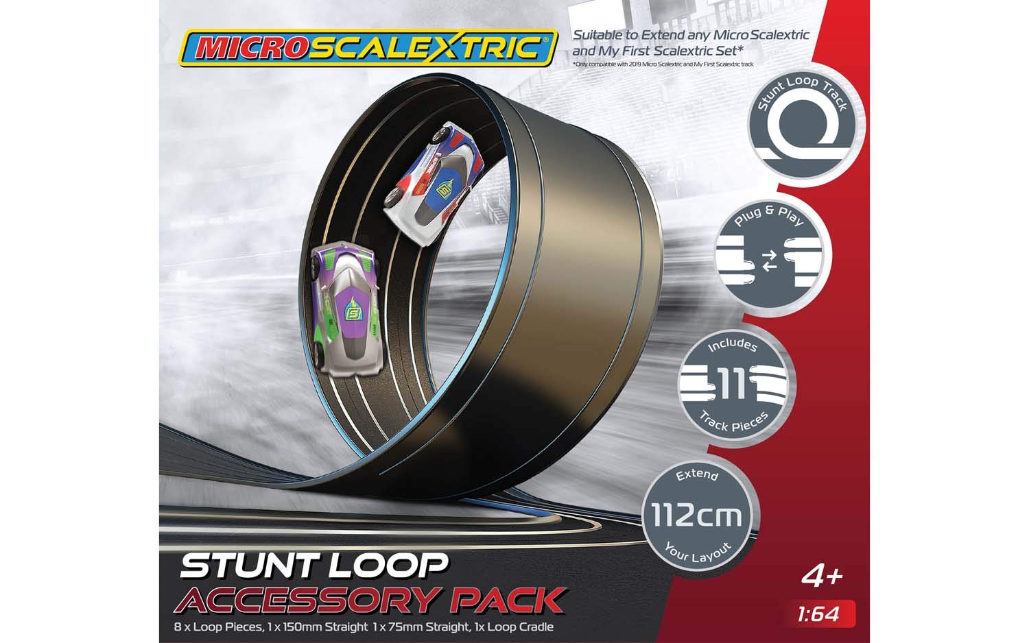 Micro Scalextric G8046 Track Extension Pack - Stunt Loop for Kids & Adults 6
