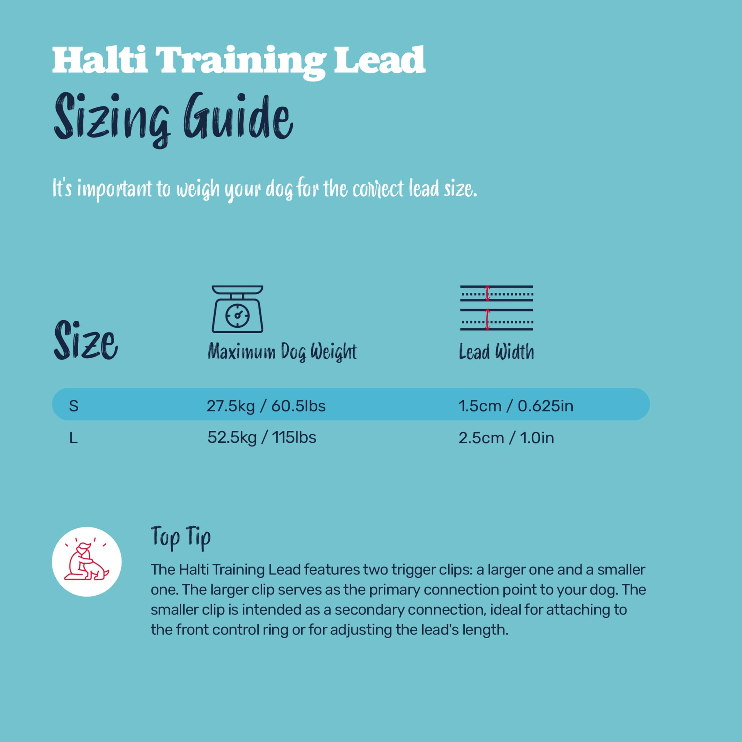 Halti Training Lead - Stops Pulling, Double-Ended, Lightweight & Durable | Size Small, Red, 2m 5