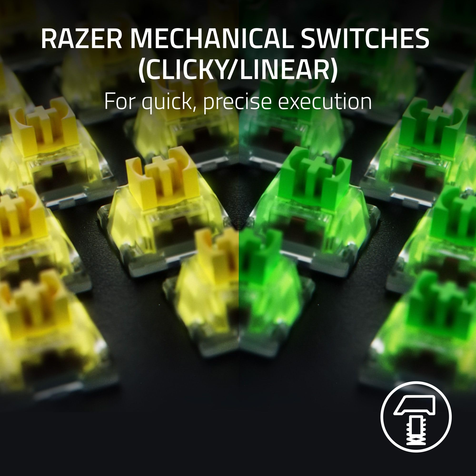 Razer BlackWidow V4 Mechanical Gaming Keyboard - Green Clicky Switch | Chroma RGB | UK Layout