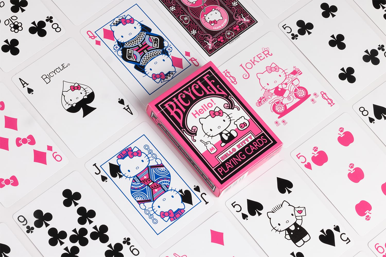 Bicycle Hello Kitty Playing Cards - Black & Pink Deck | Standard Size | Unisex Adult 4