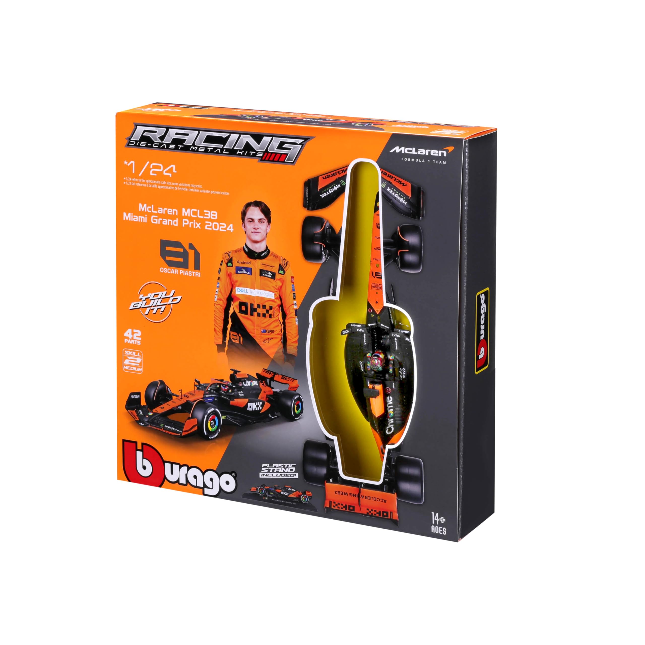Bburago Build-It-Yourself Die-Cast Formula 1 Model Kit - McLaren MCL38 | Ages 8+ 3