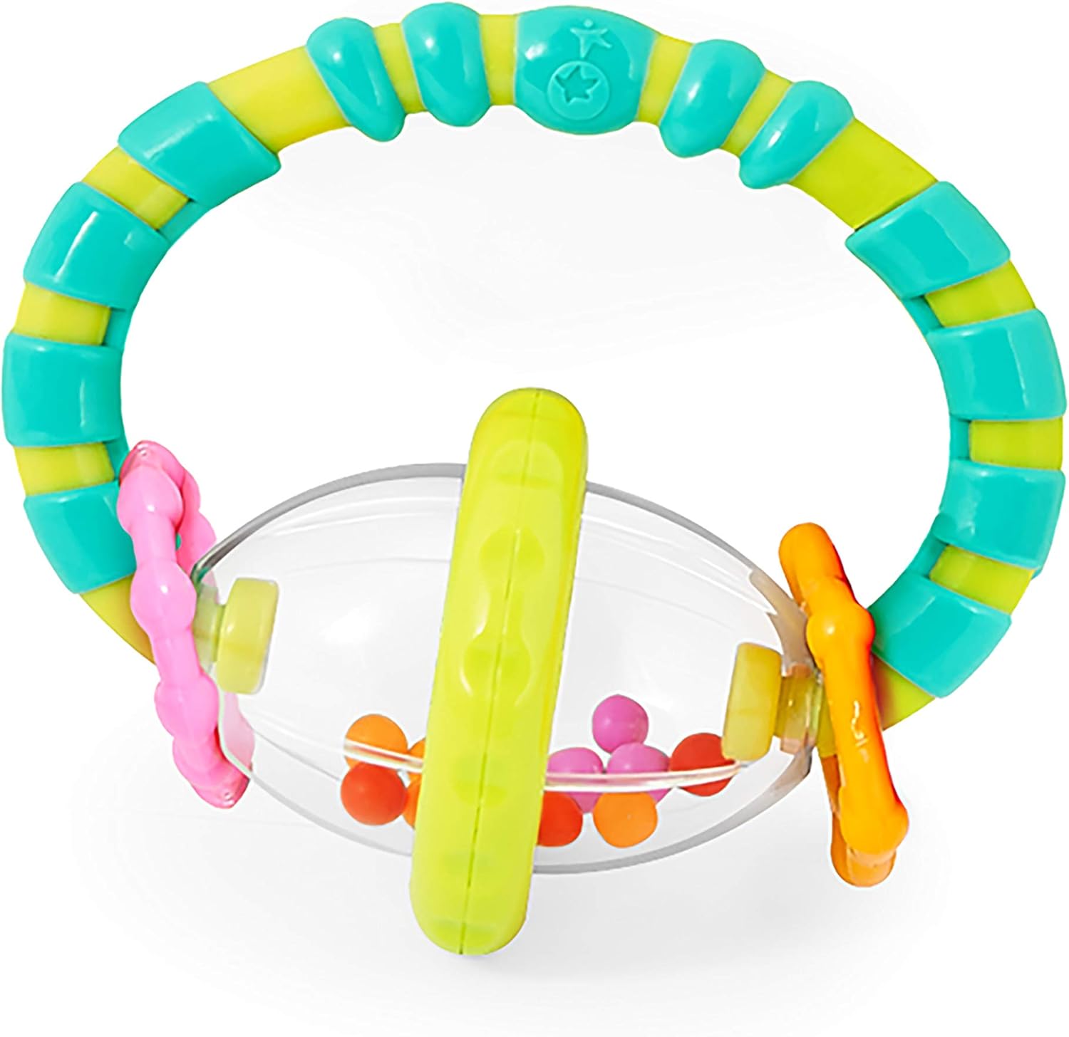 Bright Starts Grab & Spin Rattle and Teether Toy - 3 Months+ 1