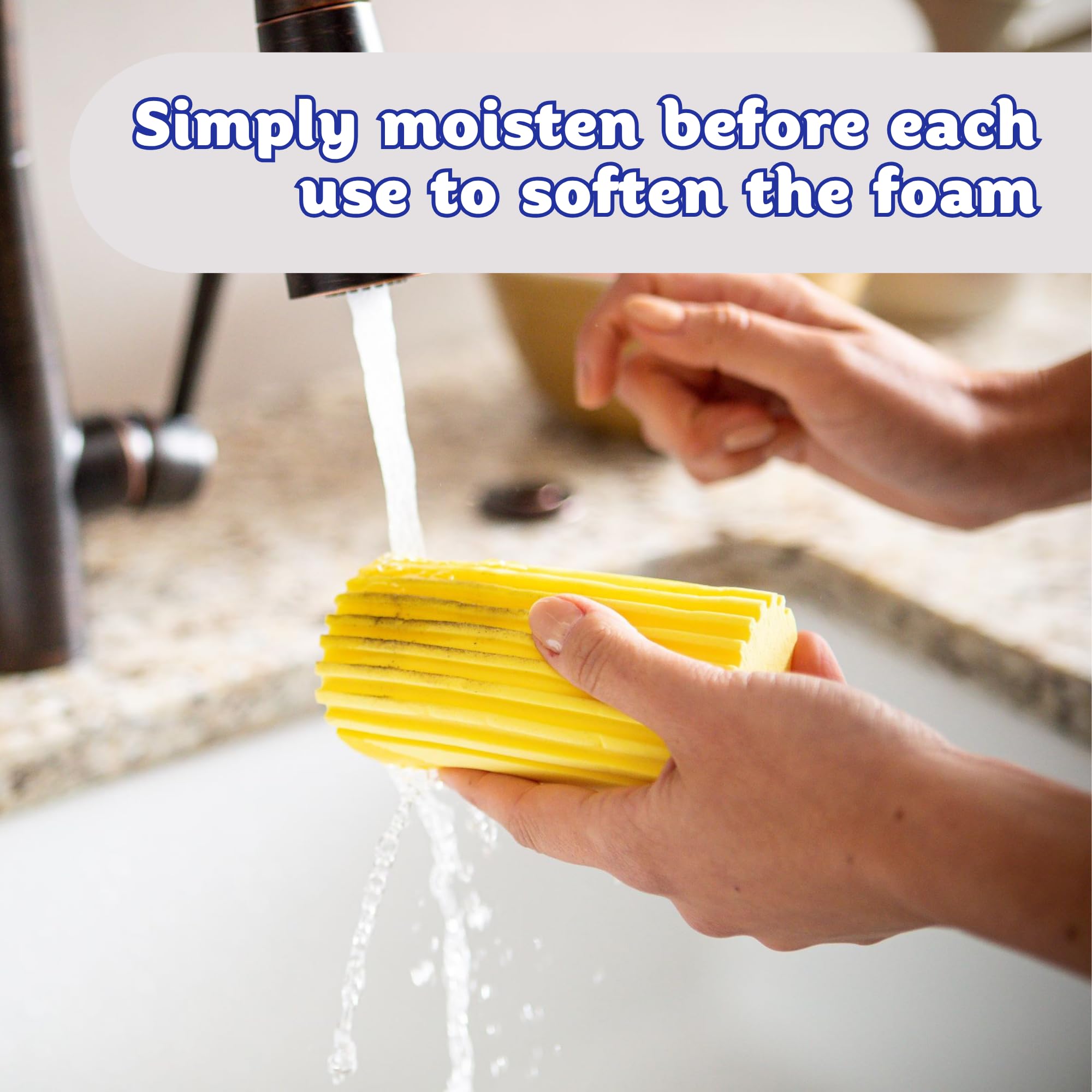 Scrub Daddy Damp Duster - Multipurpose Wet Dust Sponge for Blinds, Radiators & Skirting Boards, Blue 3