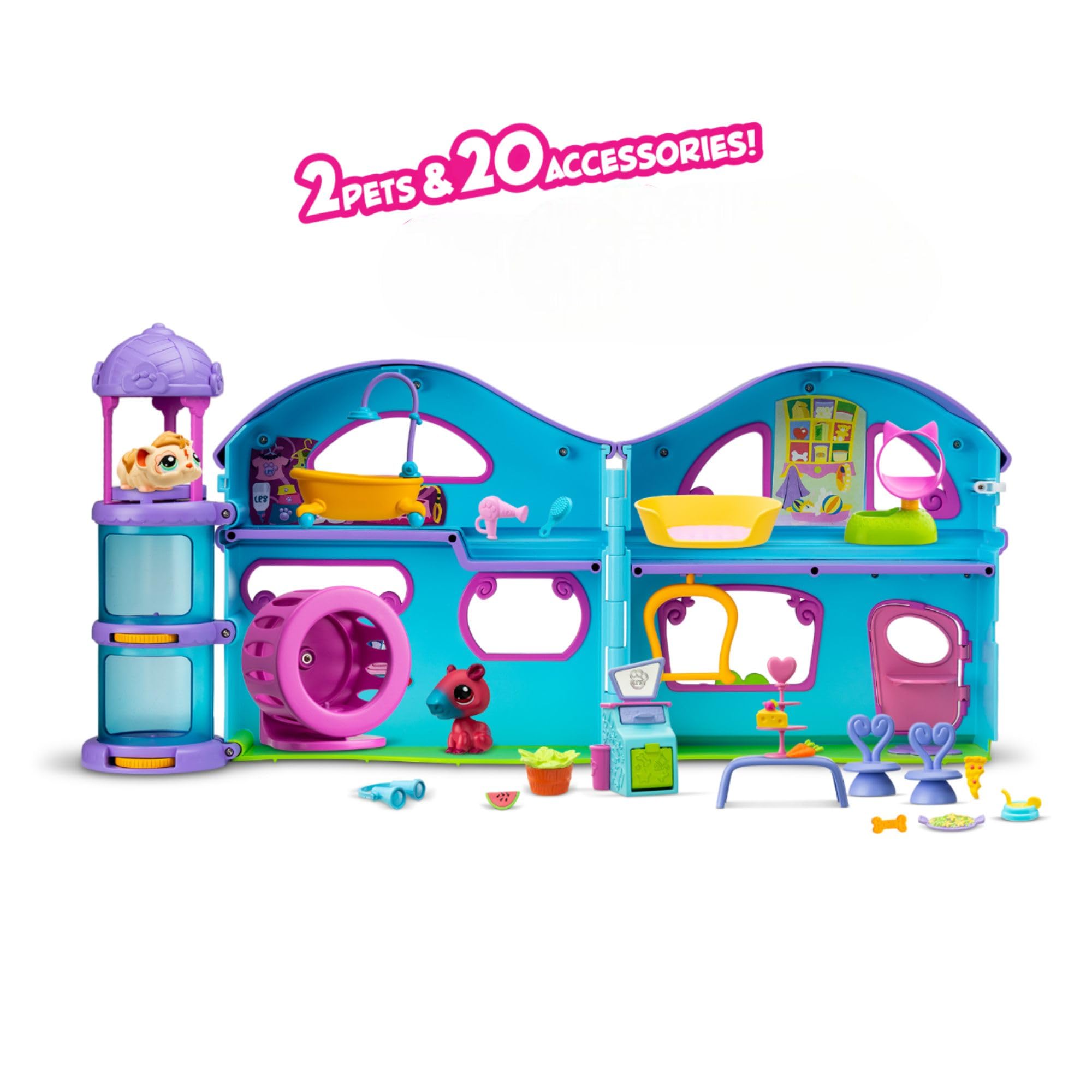 Littlest Pet Shop Series 2 Pet Shop Playset - With 2 Mini Pets & 20 Accessories 5