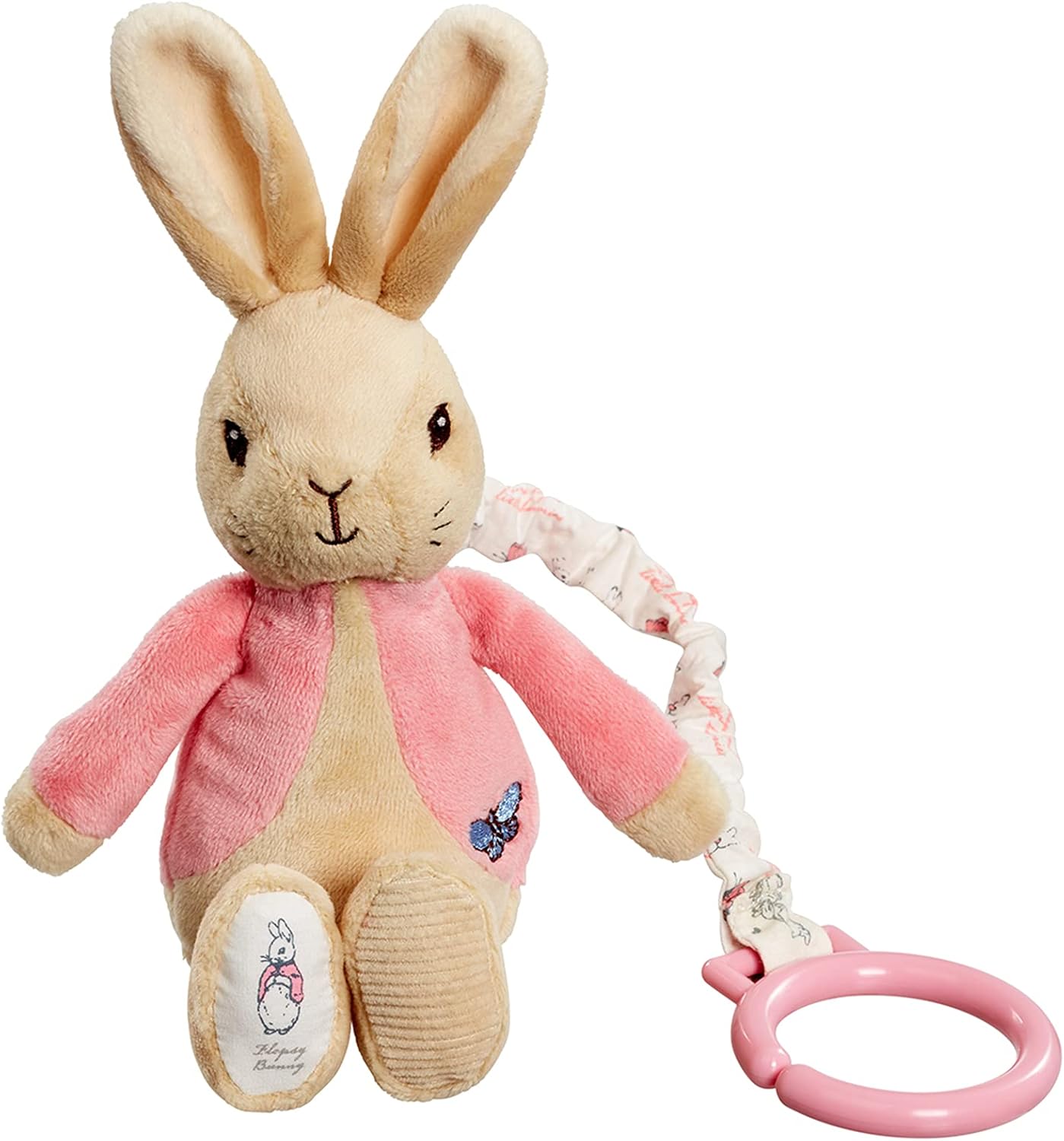 Rainbow Designs Flopsy Bunny Jiggle Attachable Pram Toy - Beatrix Potter Character, 1 Month+ 1