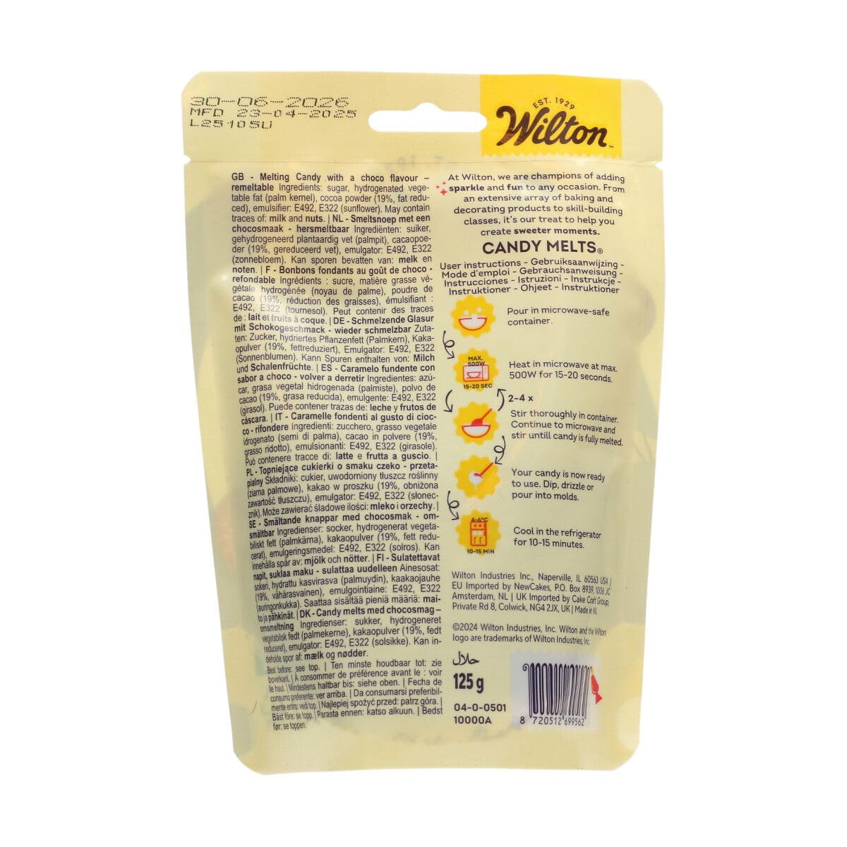 Wilton - Candy Melts Dark Cocoa Chocolate Flavour Melting Wafers 125g 6