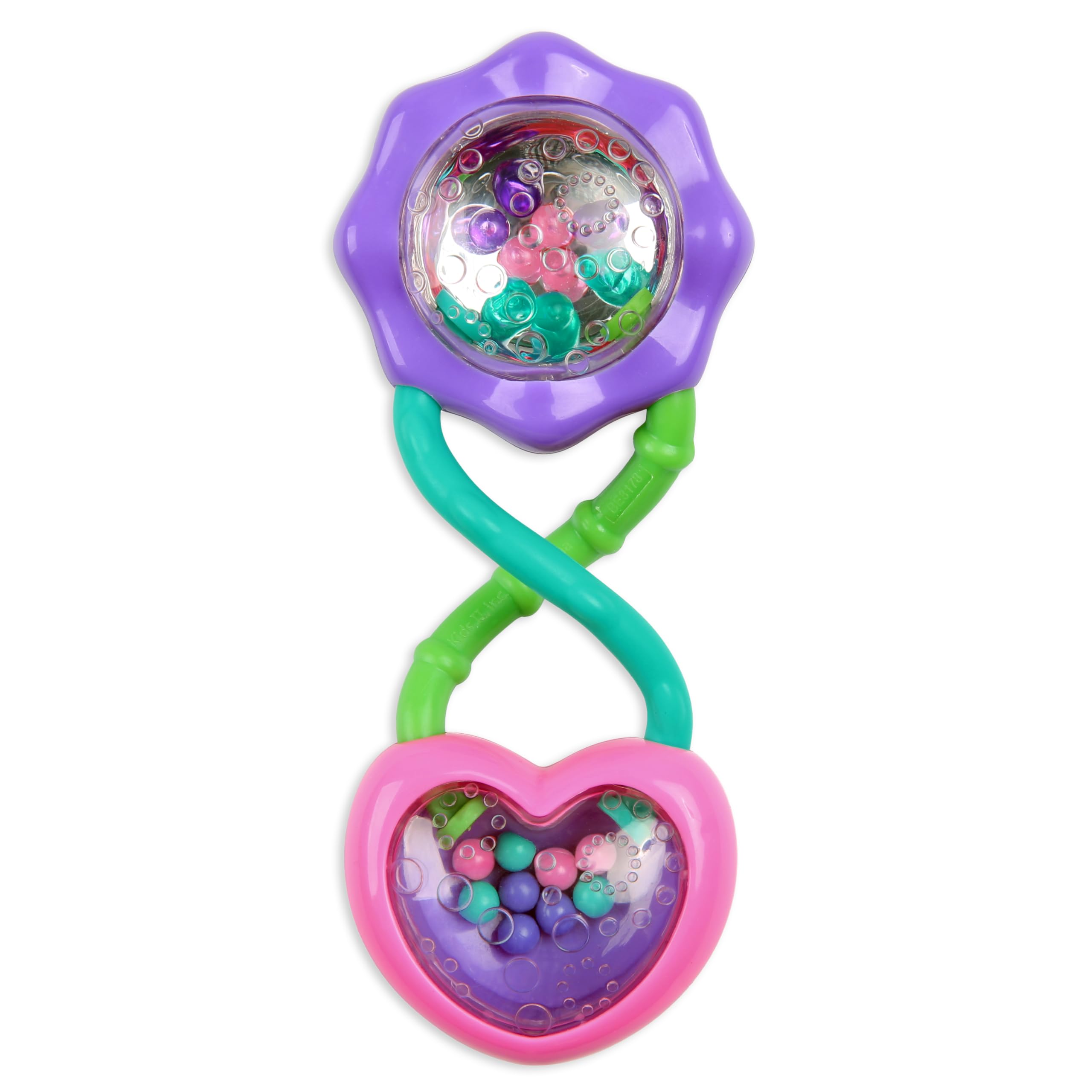 Bright Starts Rattle & Shake BPA-Free Baby Barbell Toy - Plush Handle with Mirrored Rattle, 3 Months+ 1