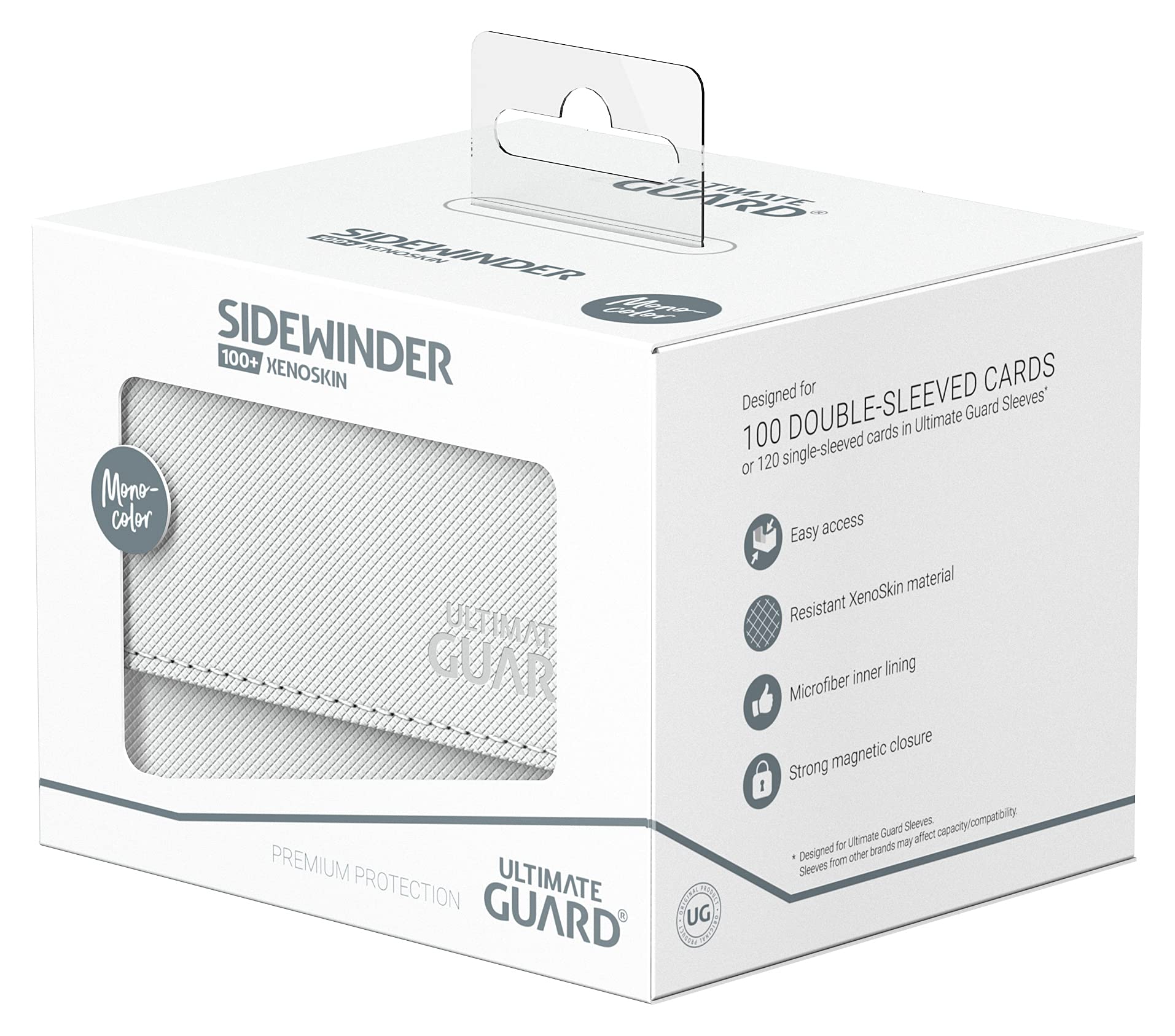Ultimate Guard Sidewinder 100+ XenoSkin Card Box - White | Holds 100 Double-Sleeved Cards 7
