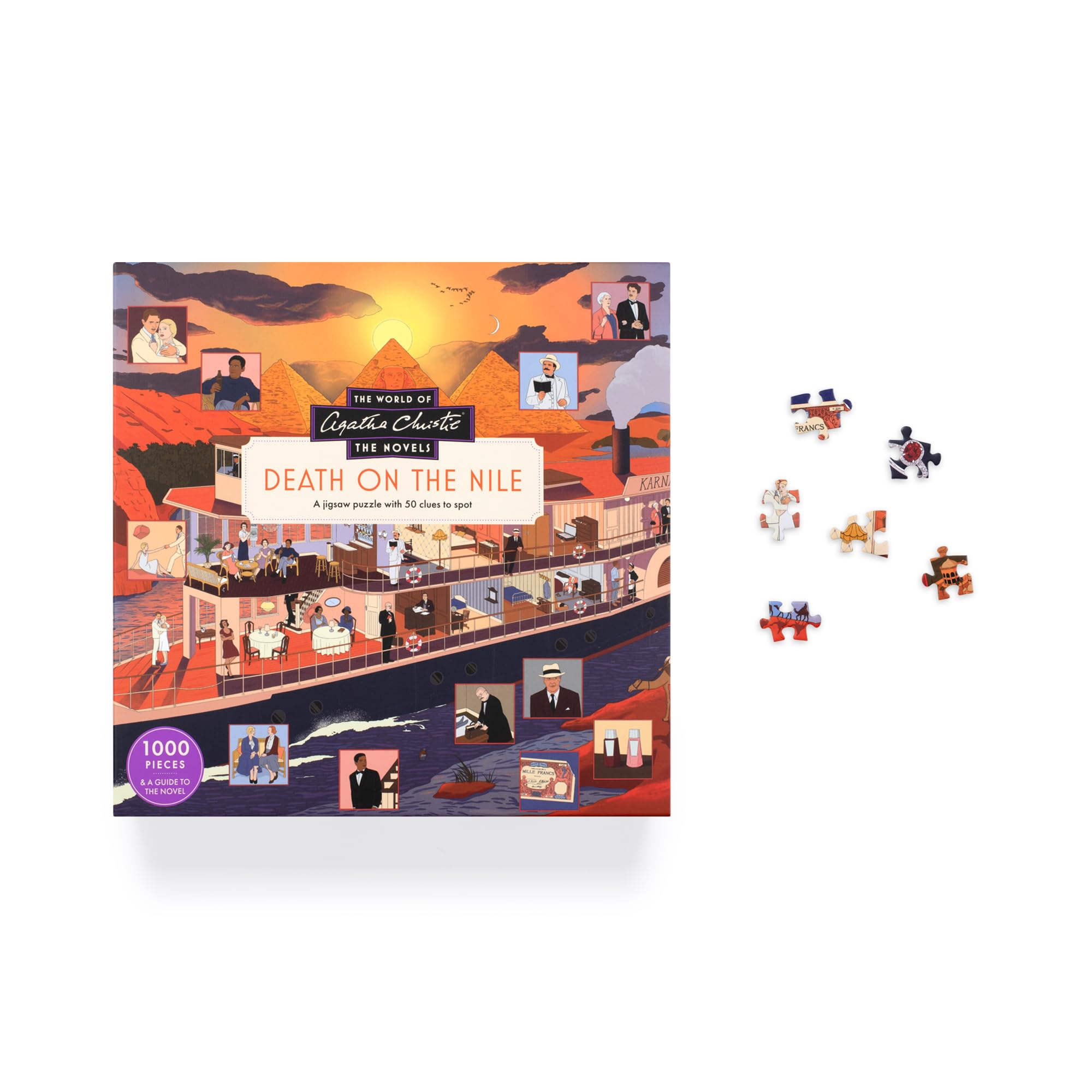 Laurence King The World of Agatha Christie: Death on the Nile Jigsaw Puzzle - 1000 Pieces 3