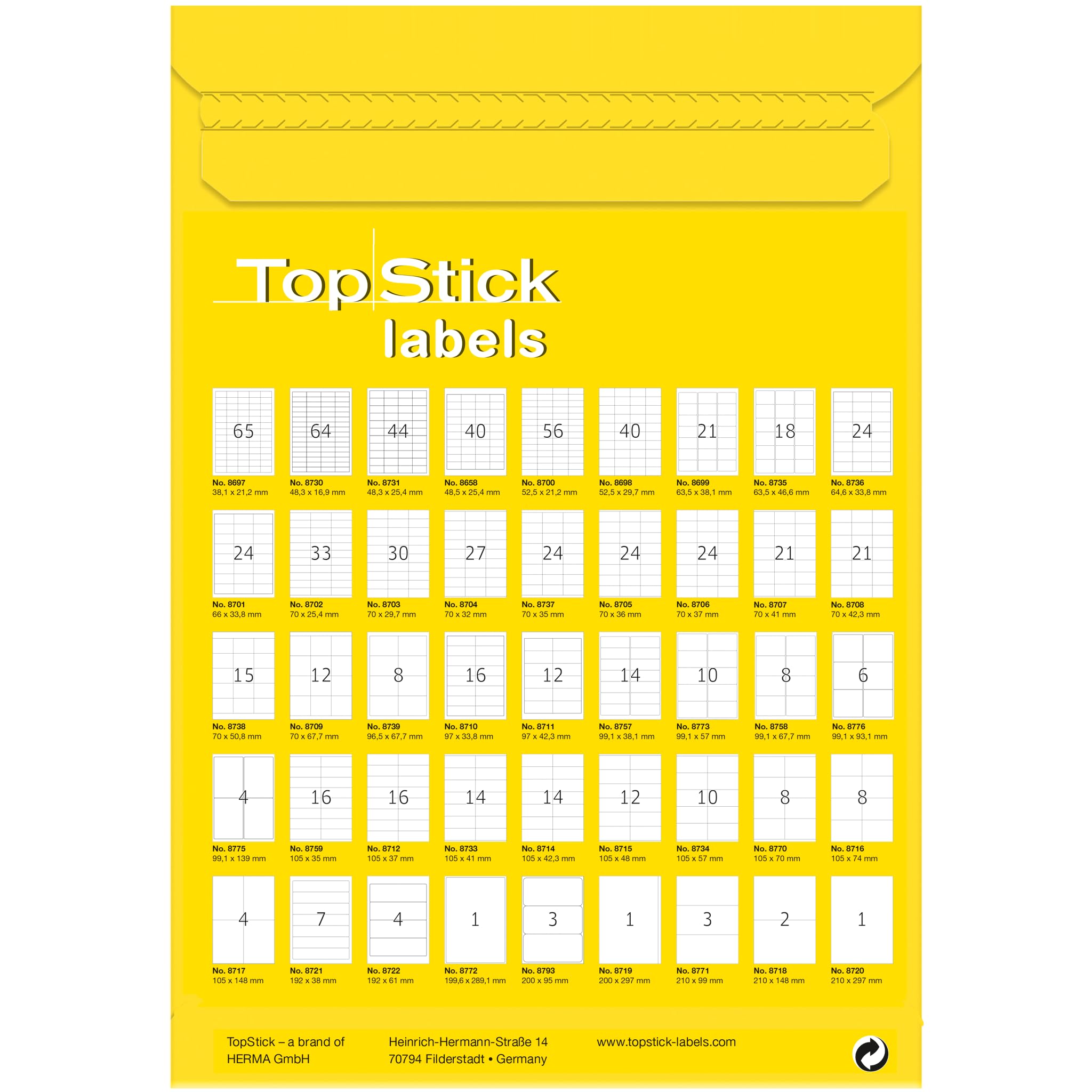 TopStick 8772 Parcel Shipping Paper Labels - 1 Label per A4 Sheet | 199.6 x 289.1 mm | 100 Sheets 4