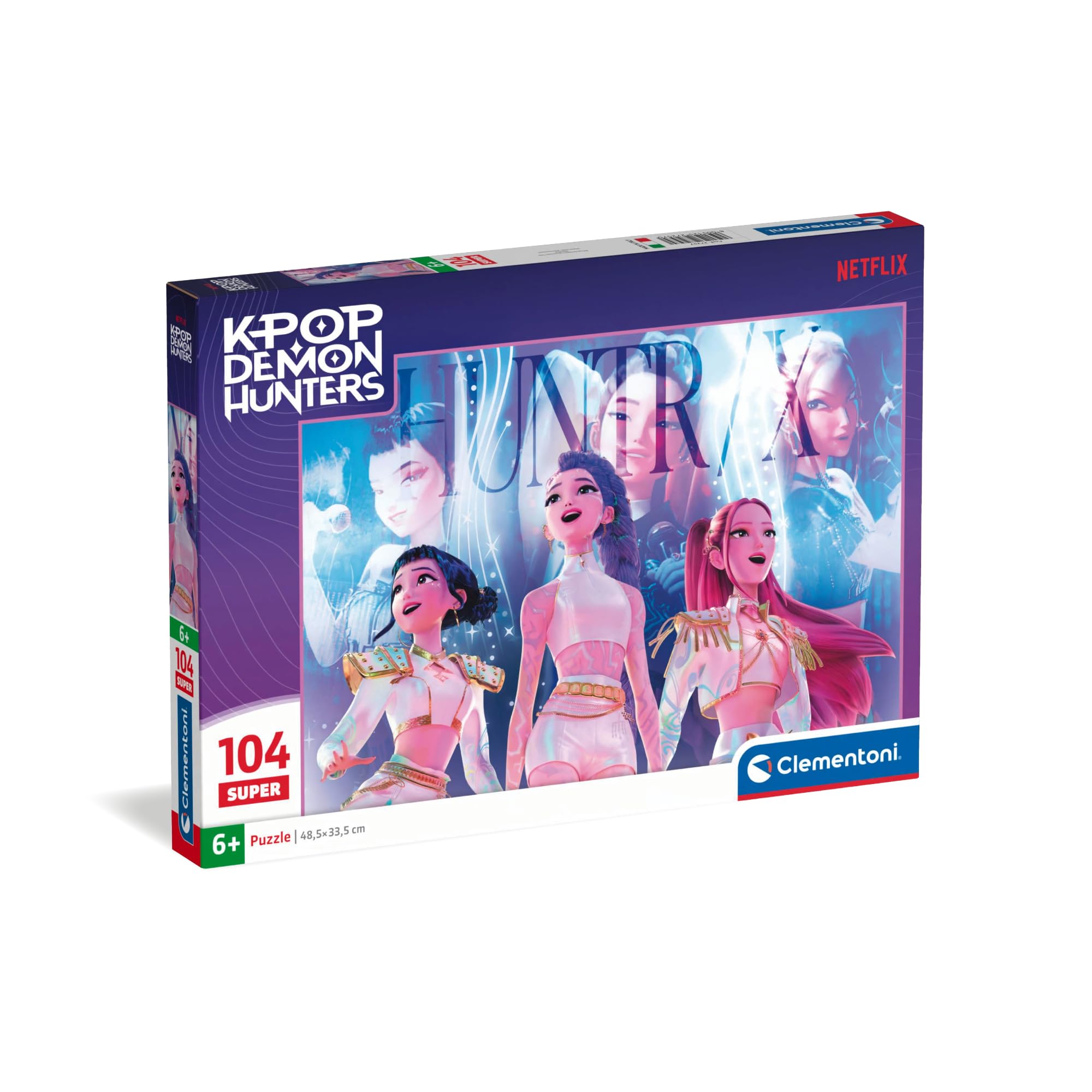 Clementoni KPOP Demon Hunters Super Puzzle - 104 Pieces | 48.5 x 33.5 cm Finished Size | Ages 6+