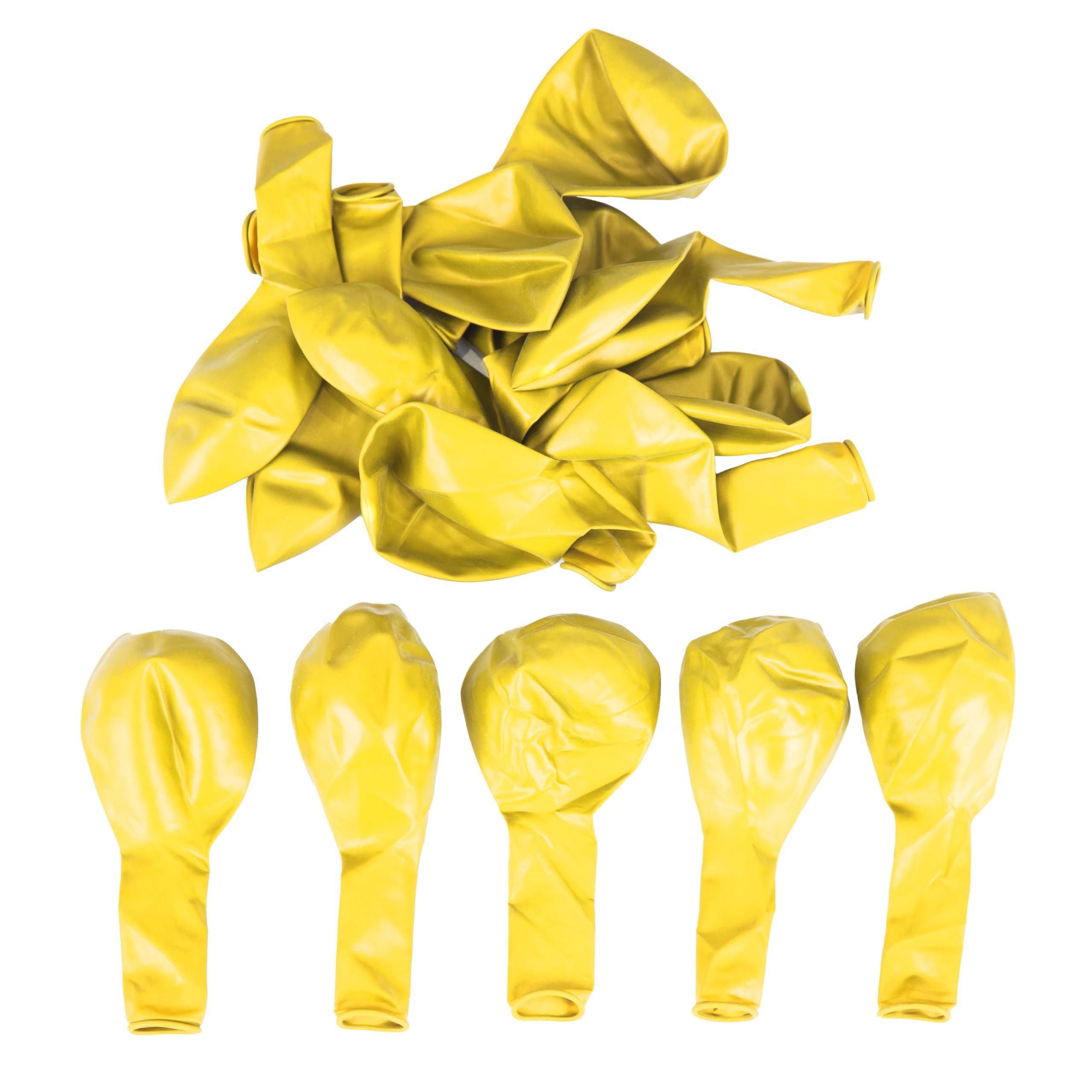 SHATCHI - Yellow Balloons 10 Pack, 12 Inch Thick Latex Biodegradable Helium Party Balloons 8