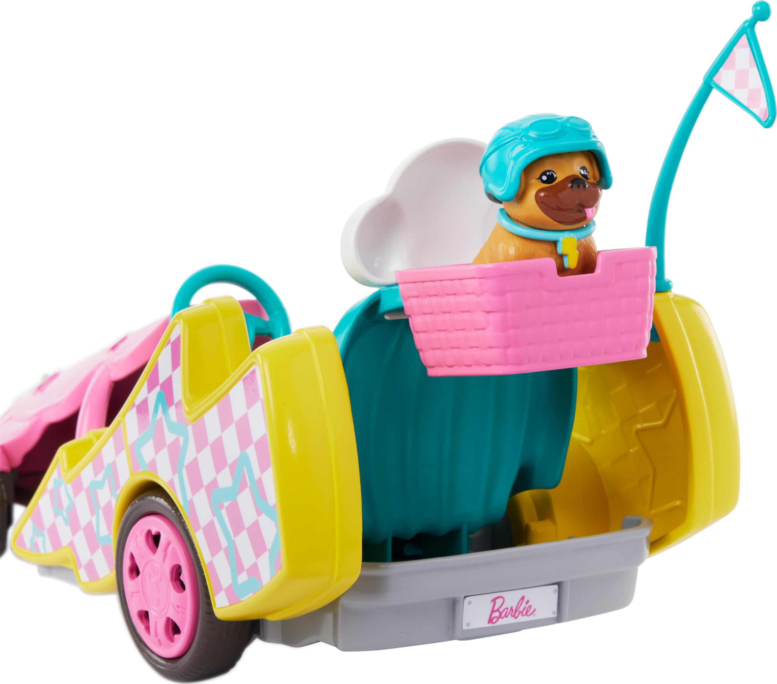 Barbie Stacie Doll with Go-Kart Car, Dog, Accessories & Sticker Sheet - Doll Playset for Kids 3+ 6