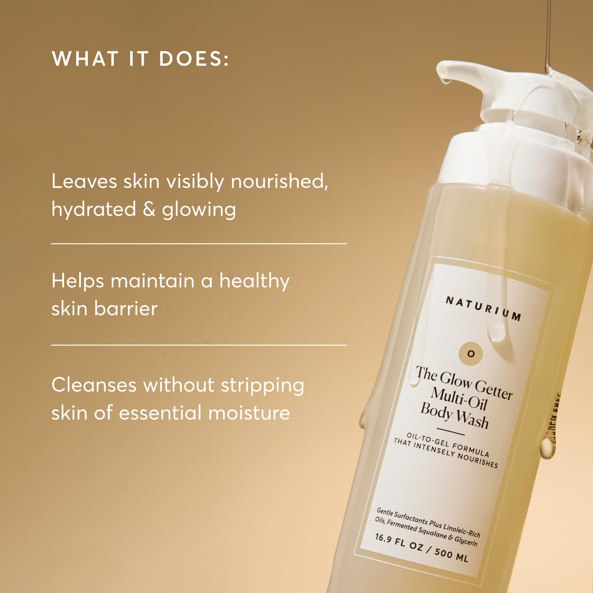 Naturium The Glow Getter Multi-Oil Hydrating Body Wash - Gentle Cleanser, 500 ml 4