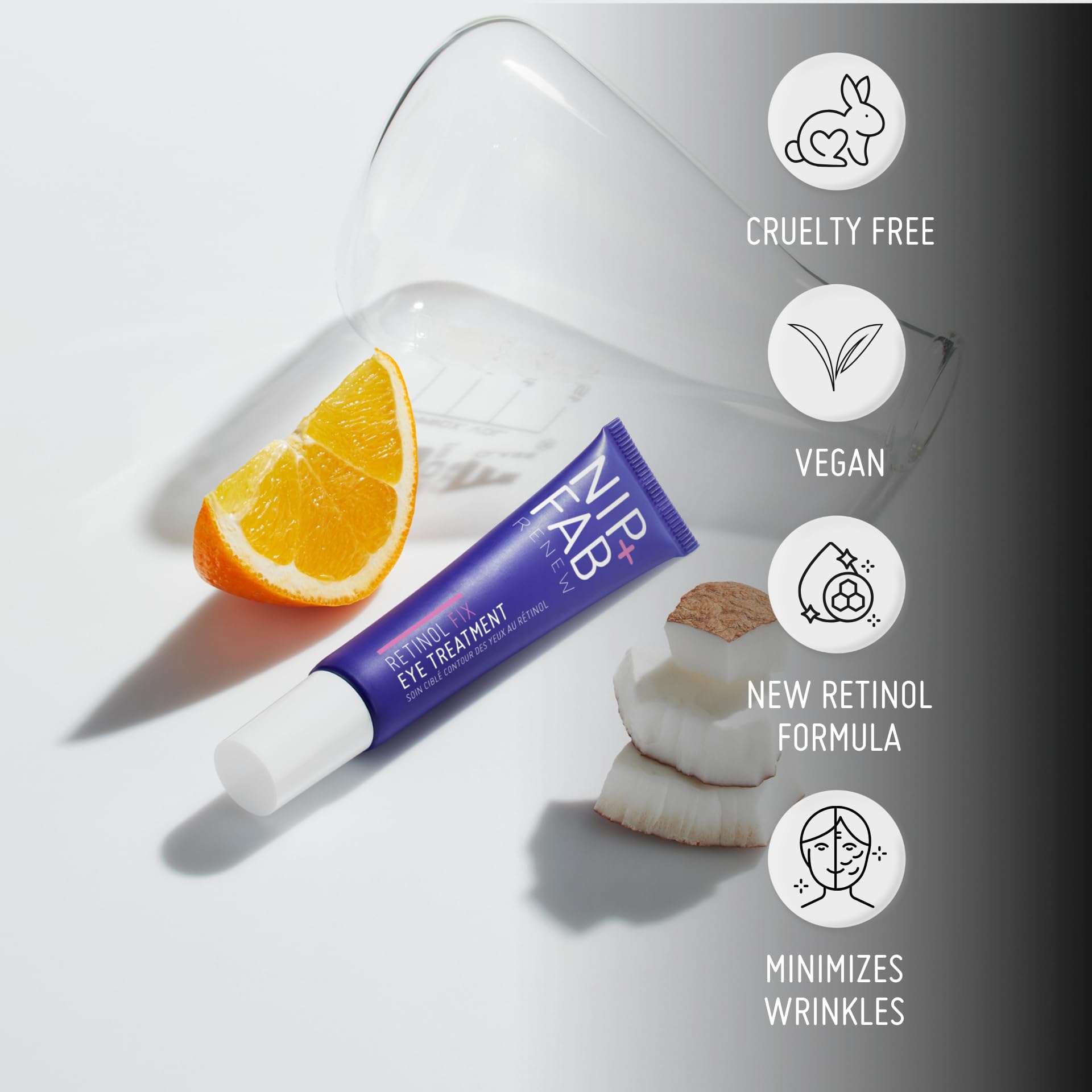 Nip+Fab Retinol Fix Eye Treatment - Anti-Aging Eye Cream with Time-Released Retinol, Vitamin C, Peptides & Hyaluronic Acid | 15ml